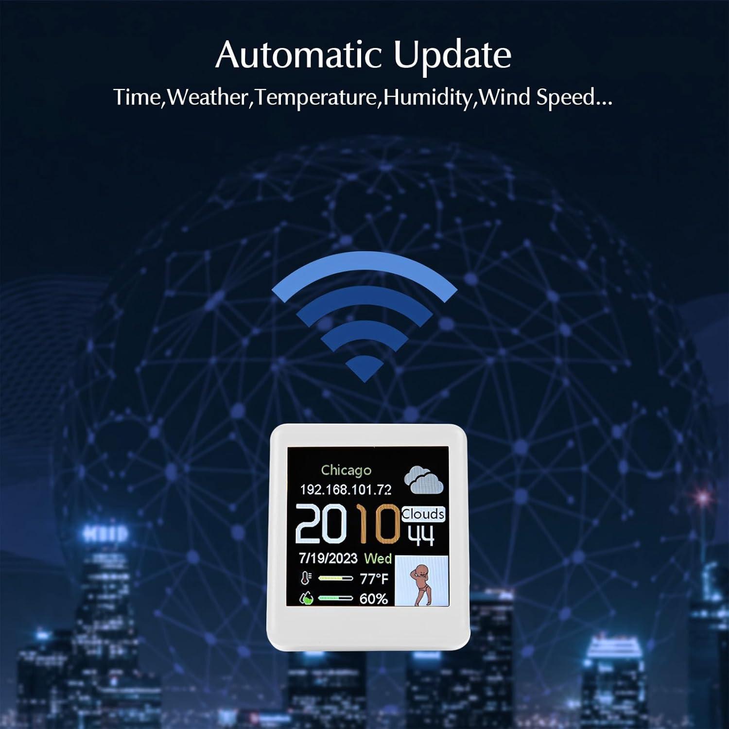 Estación Meteorológica Inteligente WiFi Chatthen CSAG646 - Termómetro y Humedad