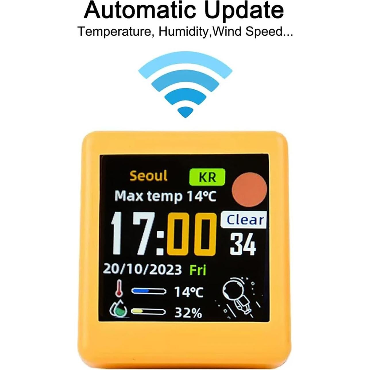 Estación Meteorológica Inteligente WiFi EDUN con Pantalla Digital