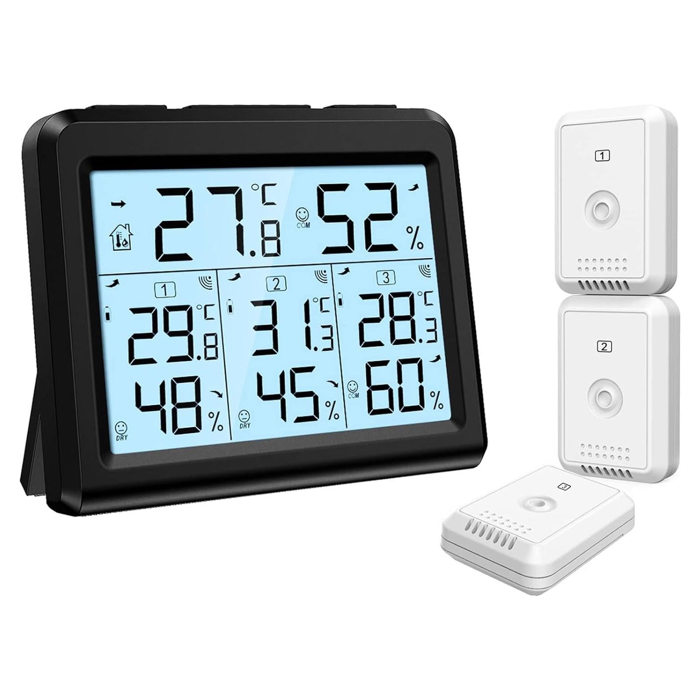 Termómetro Digital Interior Exterior KeeKit con 3 Sensores