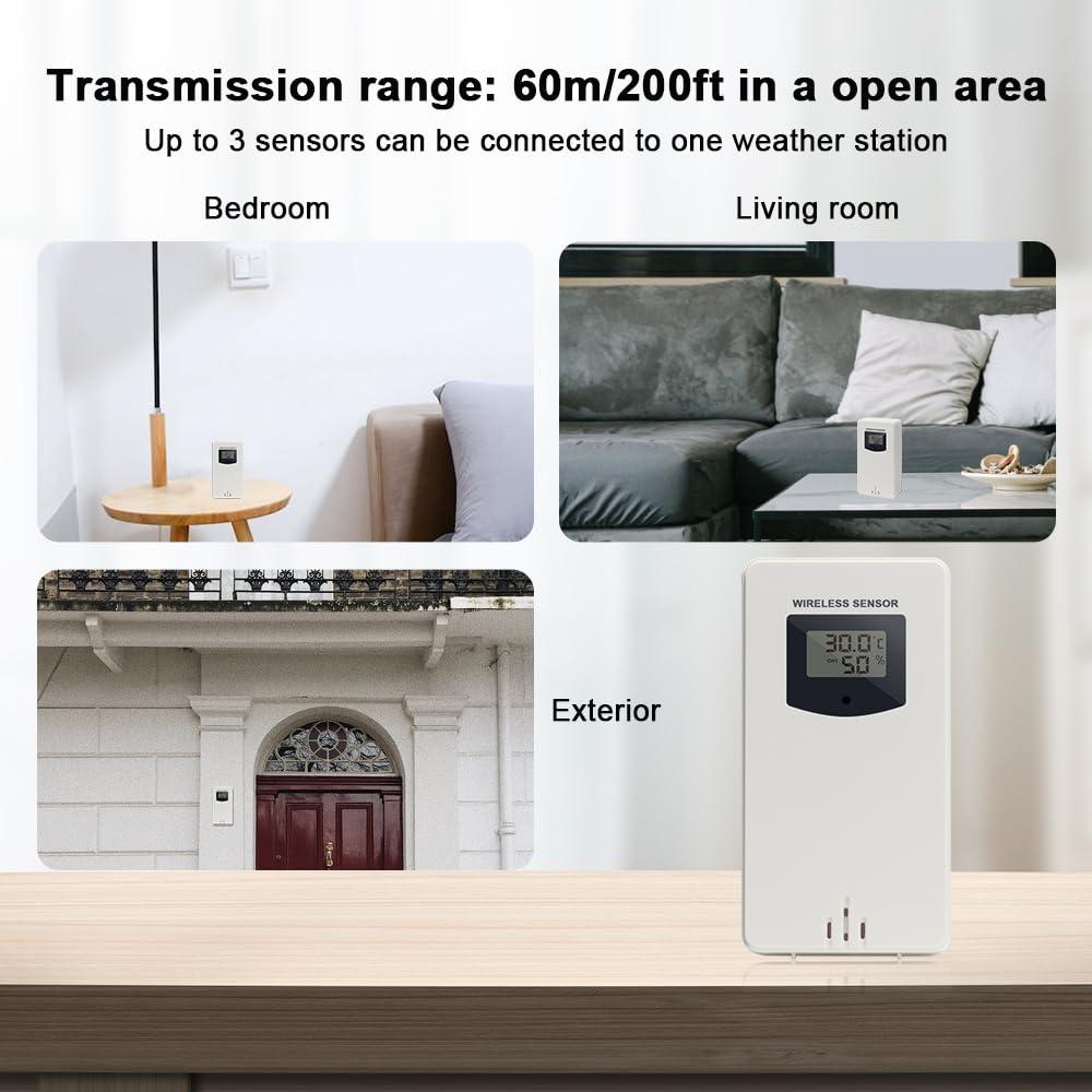 Sensor de Humedad y Temperatura Inalámbrico KETOTEK para Estaciones Meteorológicas