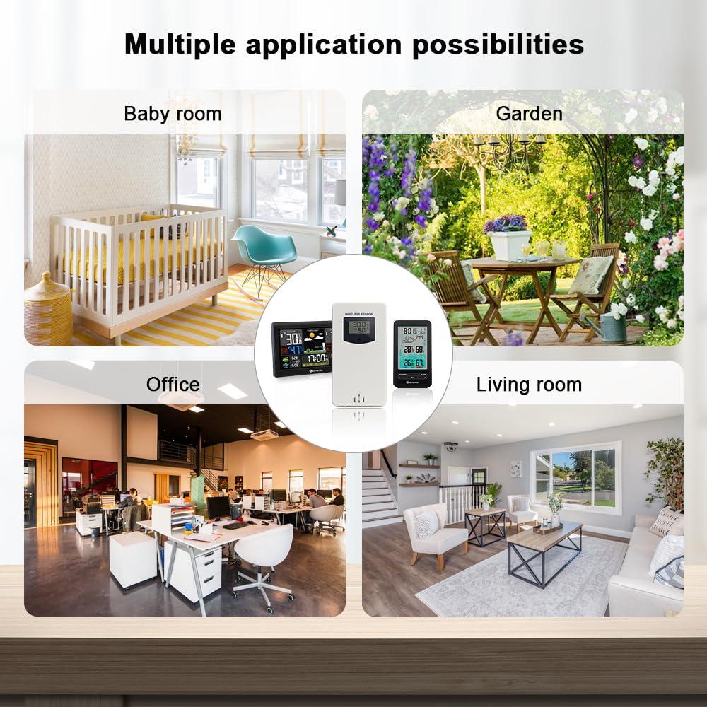 Sensor de Humedad y Temperatura Inalámbrico KETOTEK para Estaciones Meteorológicas