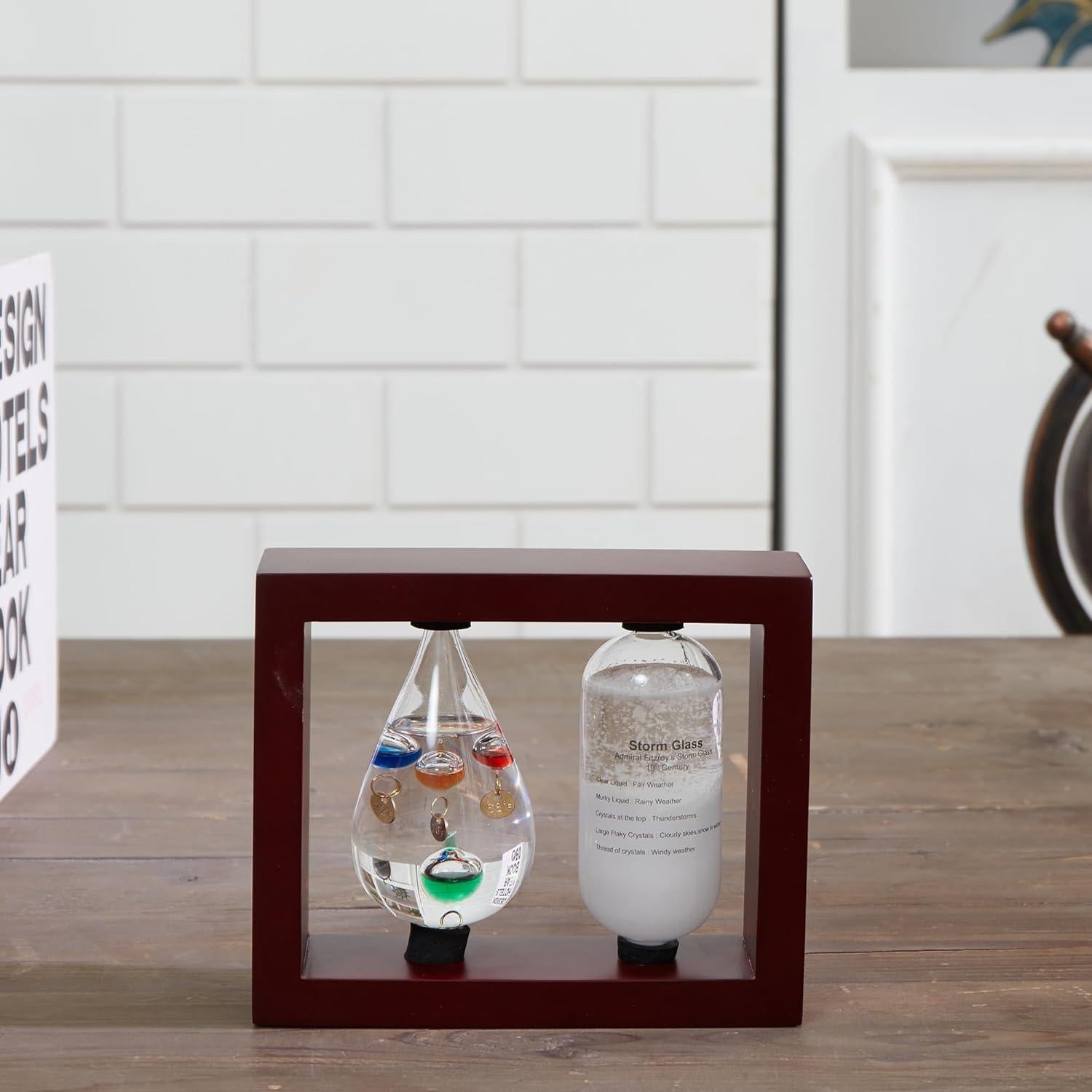 Estación Meteorológica Analógica JINGYUE con Termómetro Galileo 14.5x5.7cm