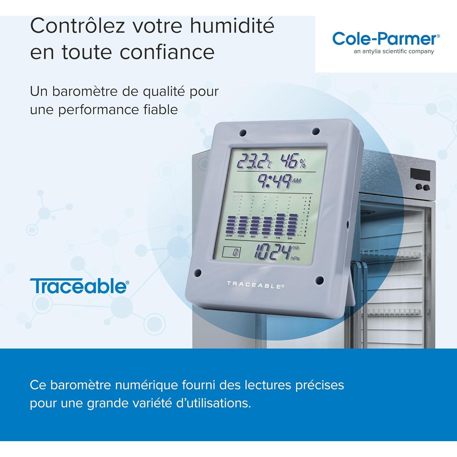 Barómetro Digital Cole-Parmer AO-68000-49 Rastreable NIST