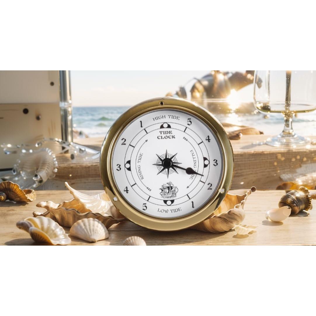 Reloj de Mareas de Latón 11.43cm para Barco y Decoración