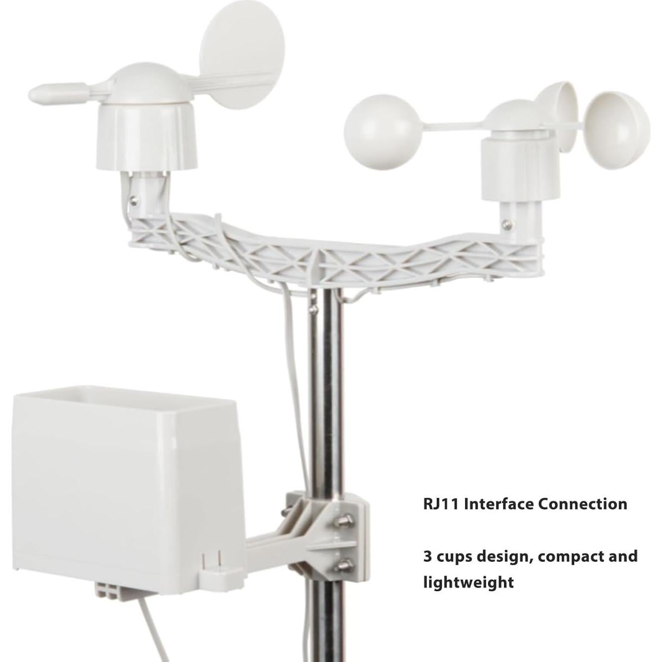 Anemómetro de 3 Copas Pyhodi para Estación Meteorológica