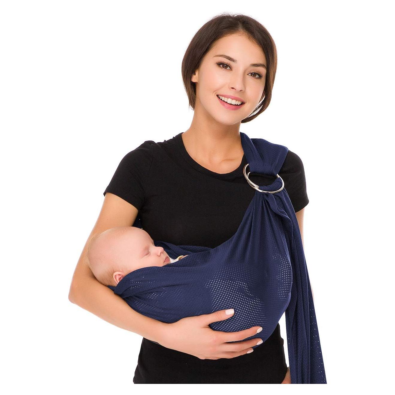 CUBY Porta Bebés Water Baby Sling Azul Oscuro Ajustable Malla
