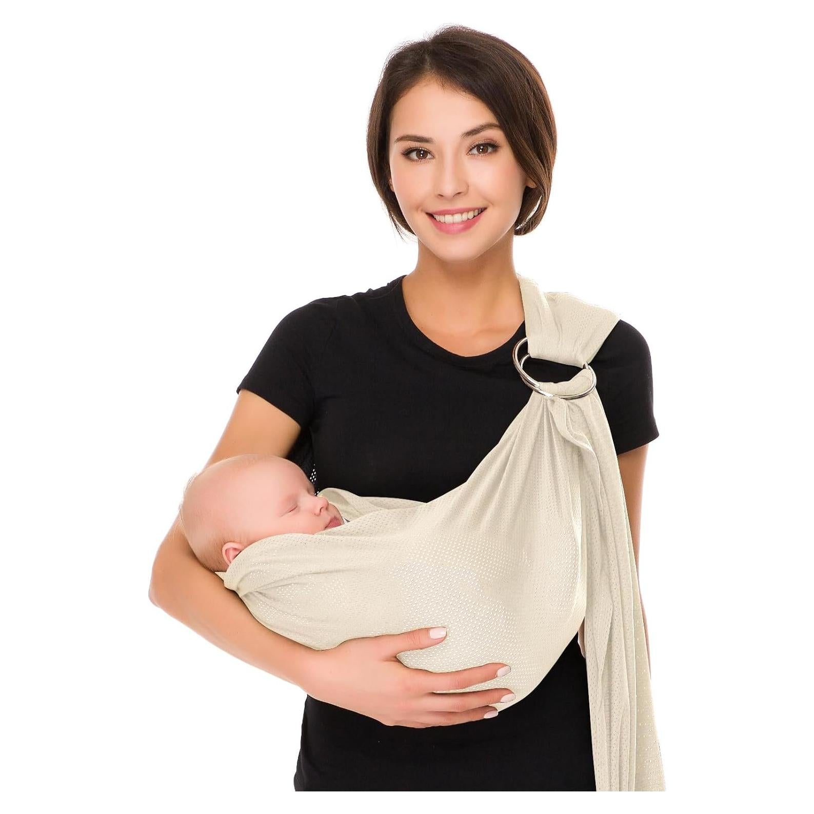 CUBY Fular Portabebés Malla Albaricoque Ajustable 0.31 kg