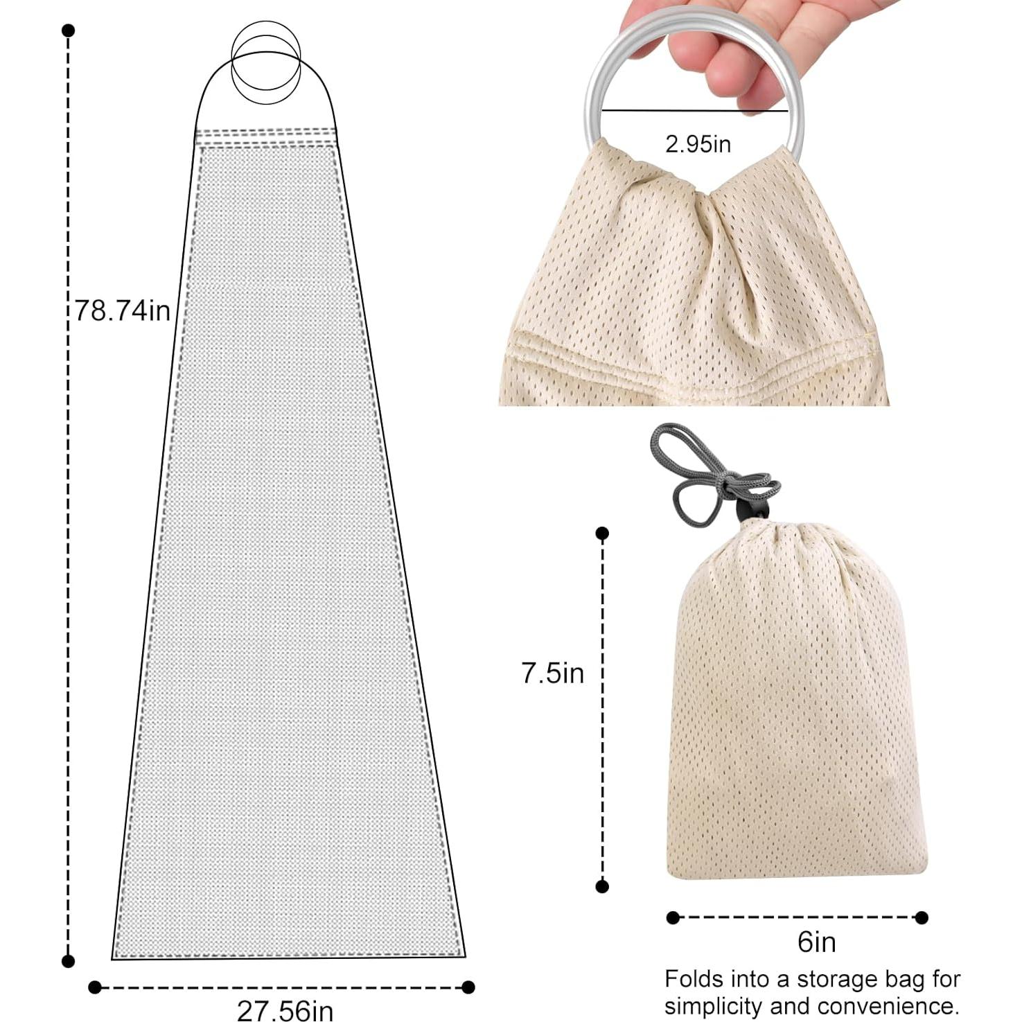 CUBY Fular Portabebés Malla Albaricoque Ajustable 0.31 kg