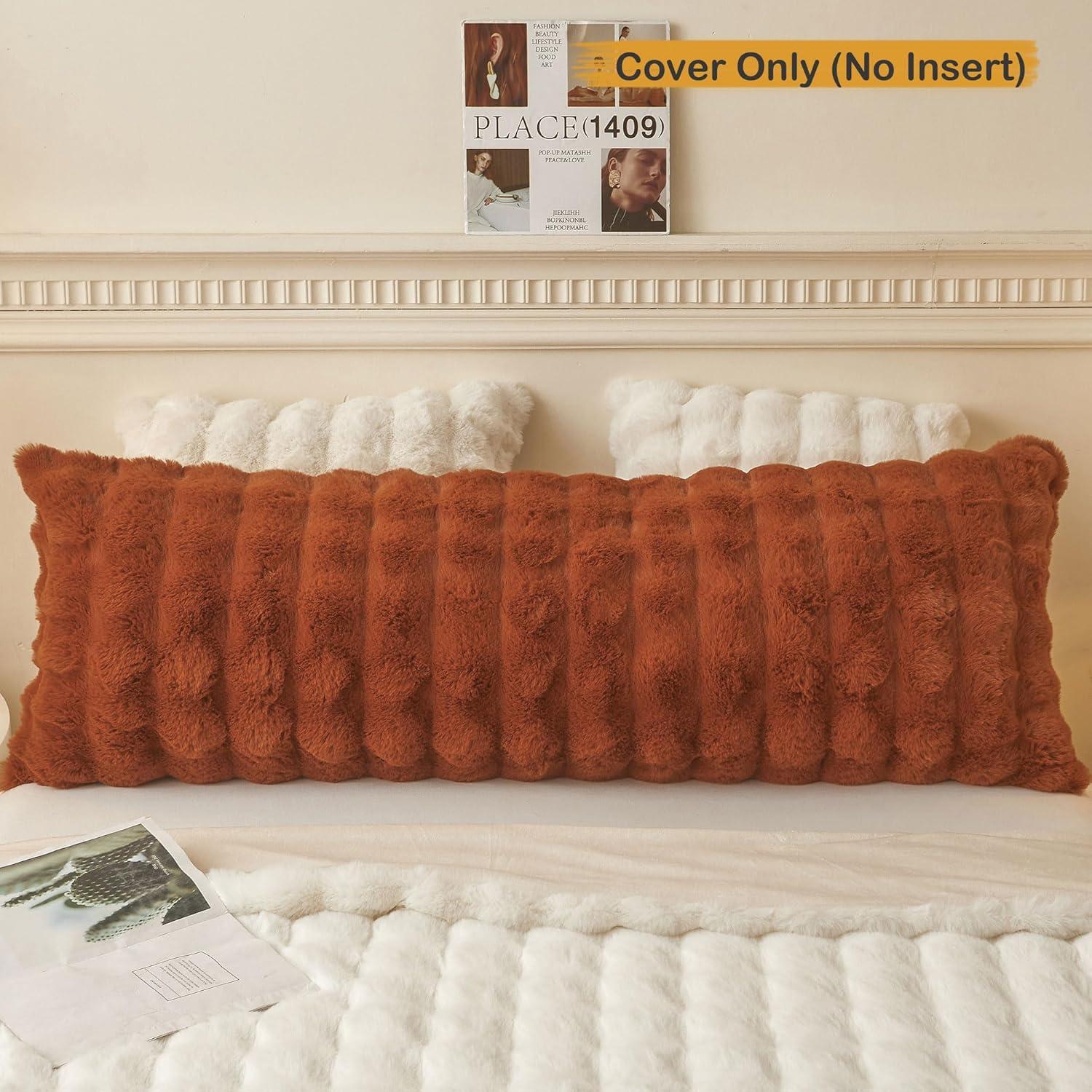 Funda de Almohada de Cuerpo LIFEREVO 54x20cm Naranja Quemado