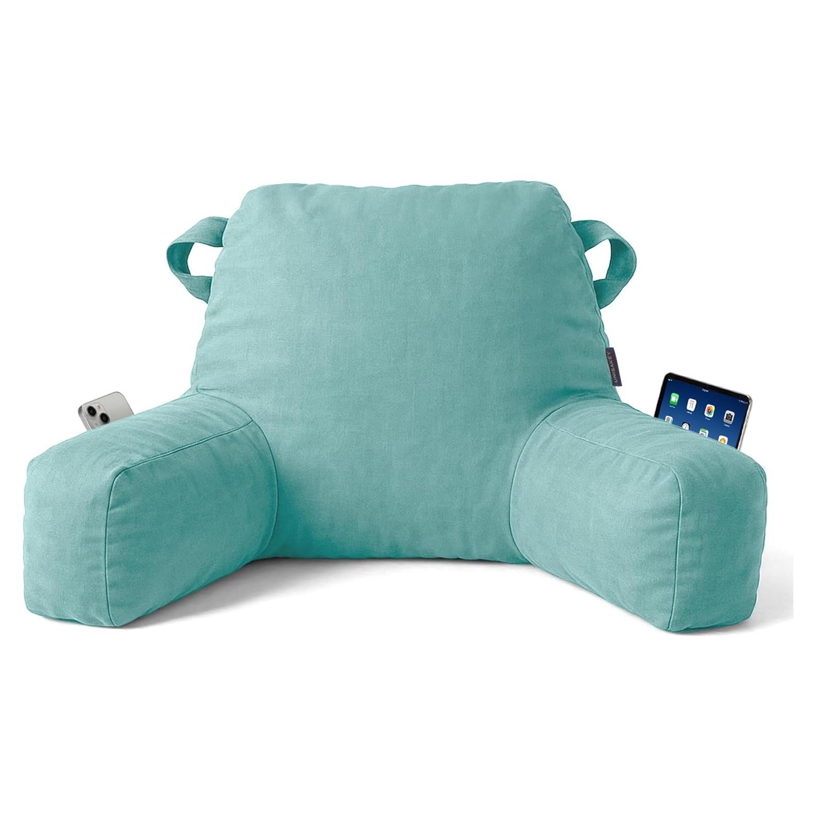 Cojín de Lectura Unisakey Azul Lago Espuma de Memoria