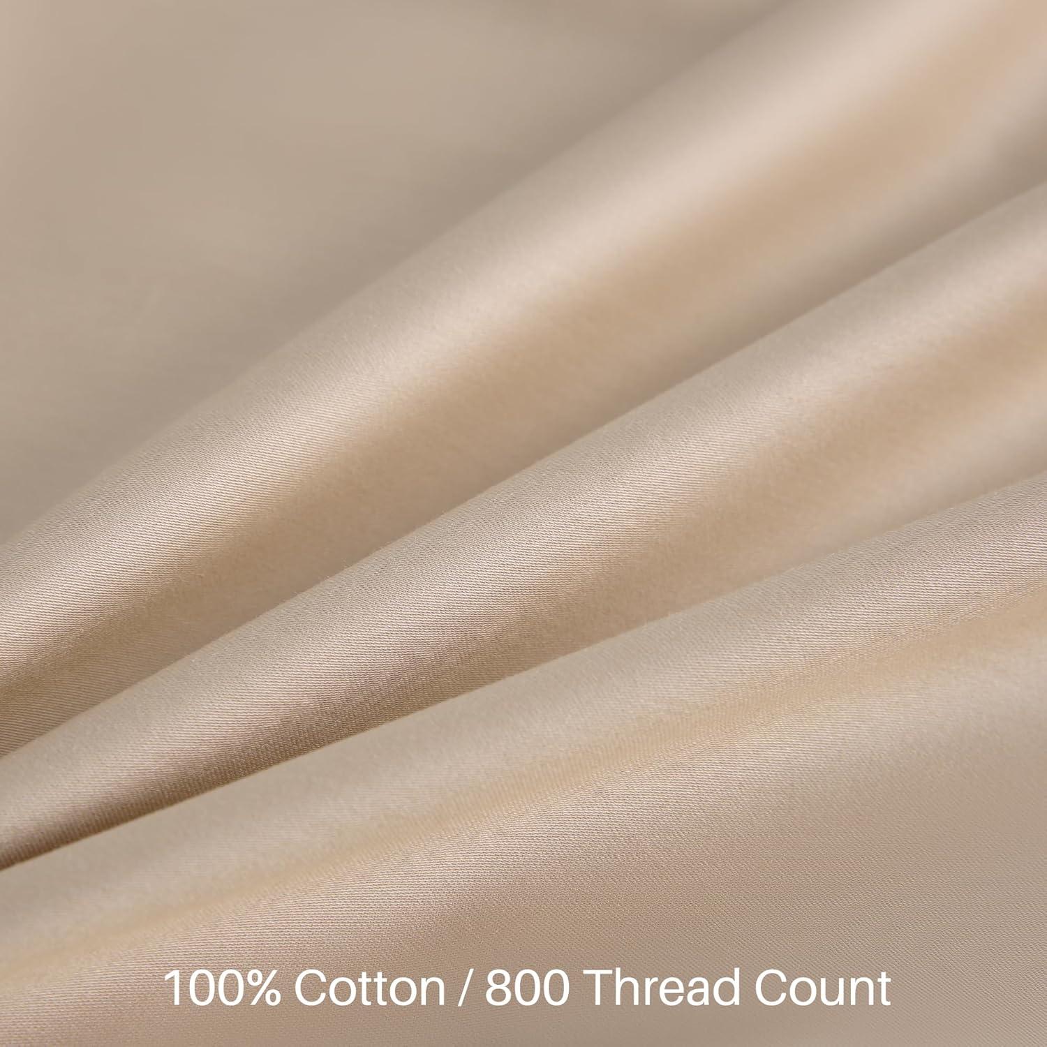 Funda de Almohada Corporal Oubonun 800 Hilos 53x137 cm Beige