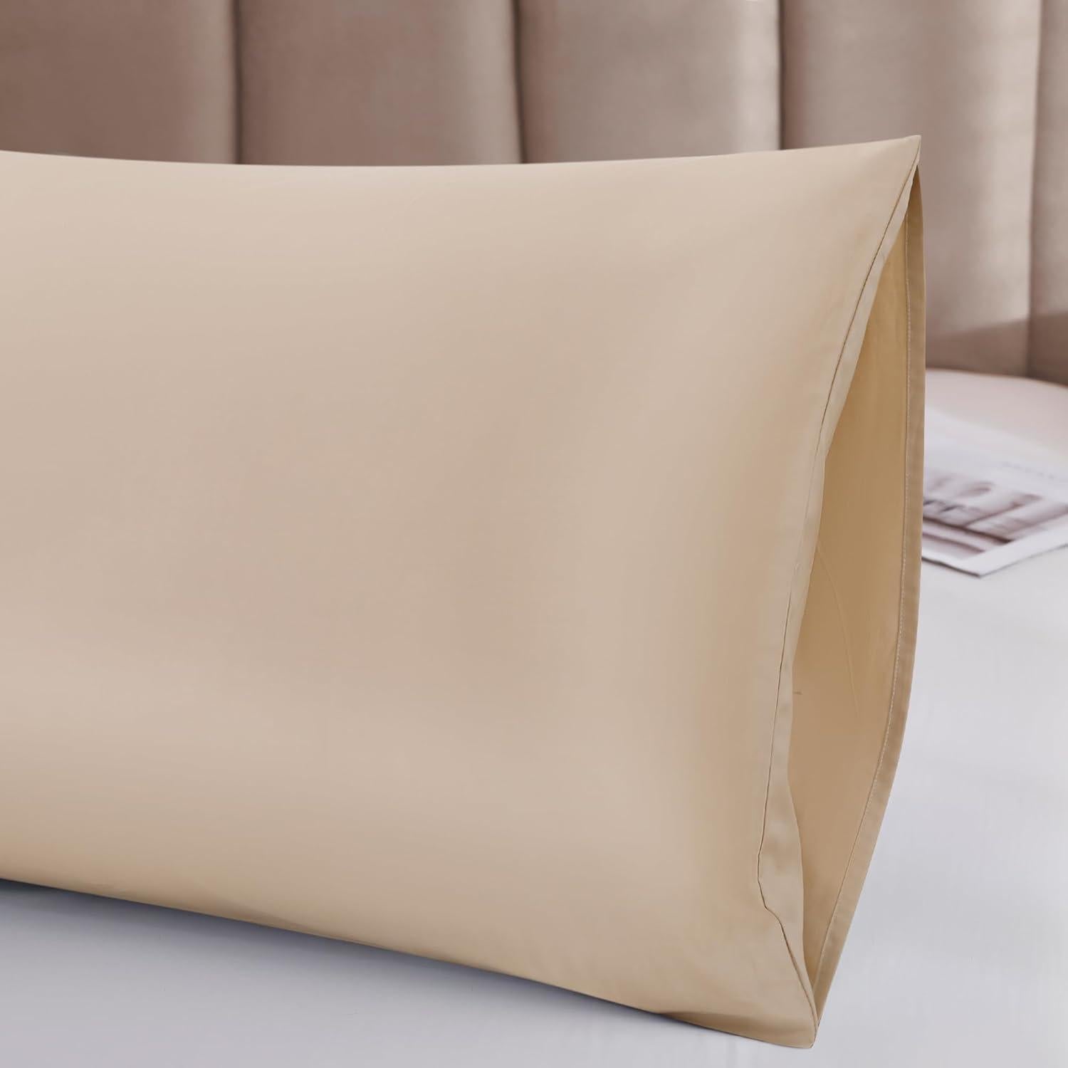 Funda de Almohada Corporal Oubonun 800 Hilos 53x137 cm Beige