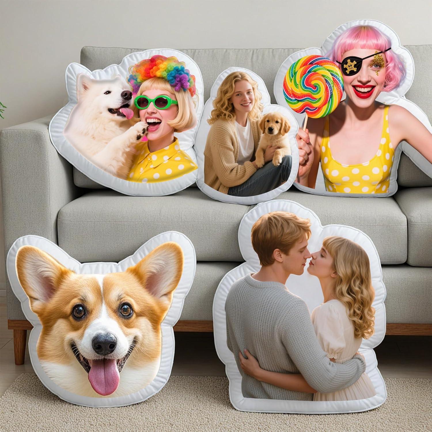 Almohada de Peluche Personalizada LCMAIT - Forma de Mascota 61x20cm