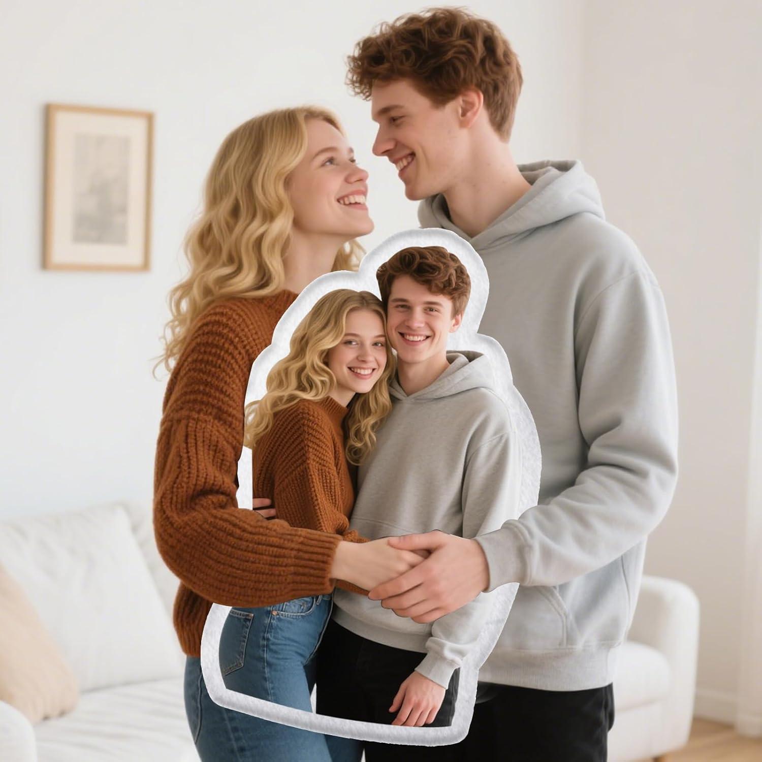 Almohada de Peluche Personalizada LCMAIT - Forma de Mascota 61x20cm