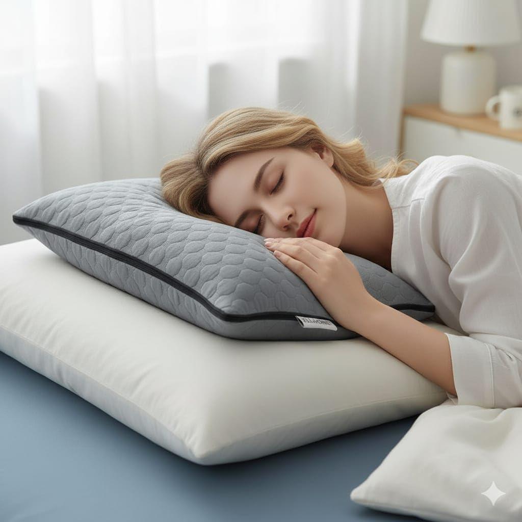 Almohada para Perforación de Orejas HELLiHOME - Espuma Viscoelástica Ajustable