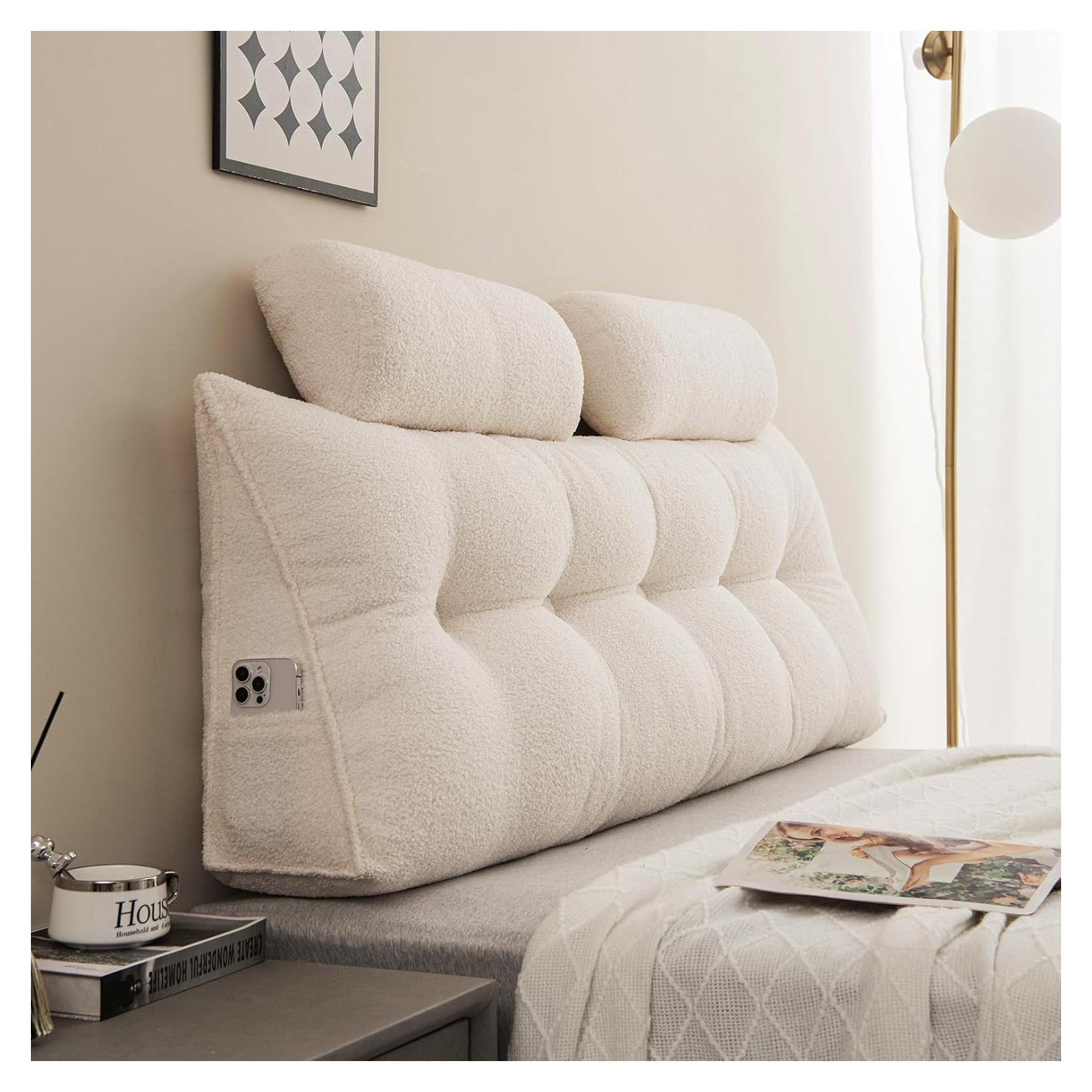 Cojín Cabecera Reina SRXBYWS con 2 Cojines Cuello y Respaldo