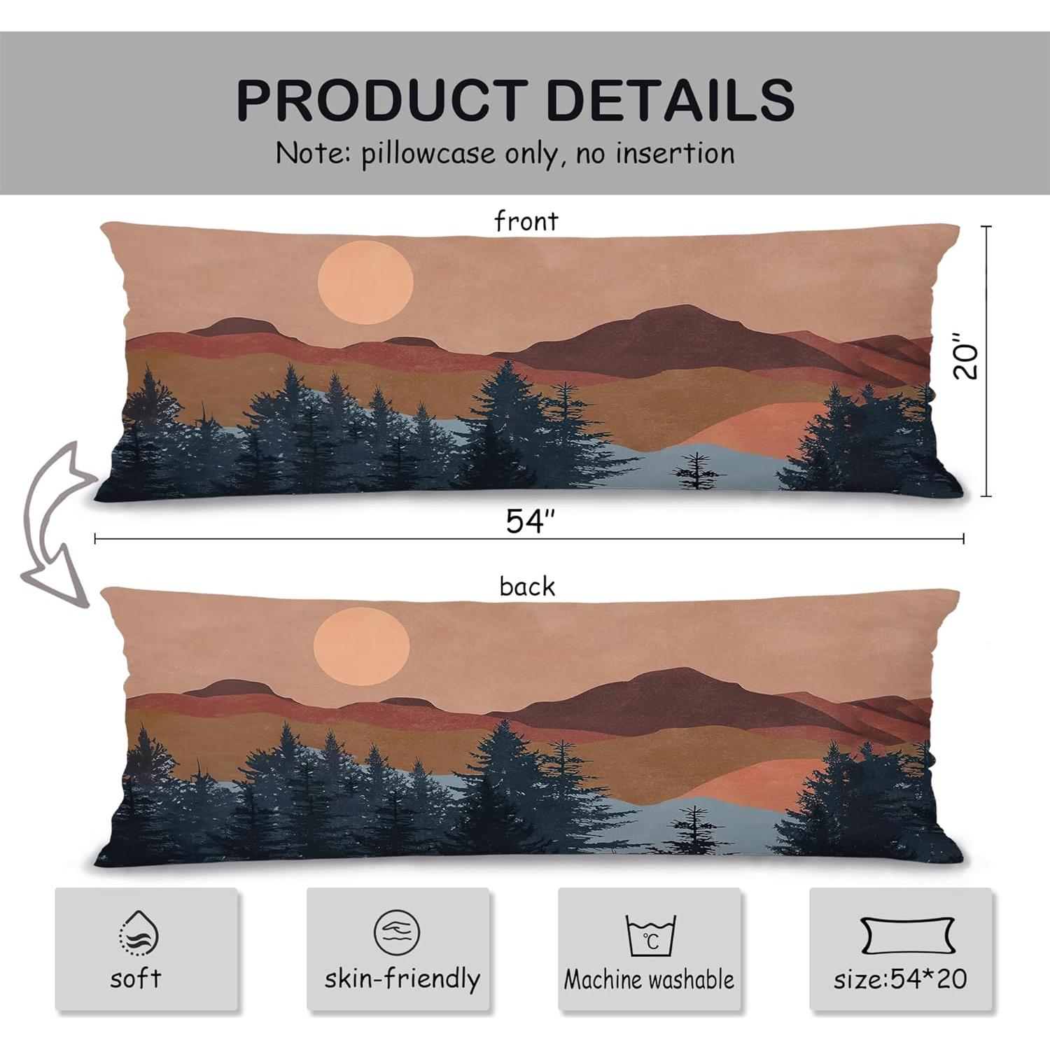 Funda de Almohada Corporal Pleonox 50.8x137.2 cm Moderno Boho