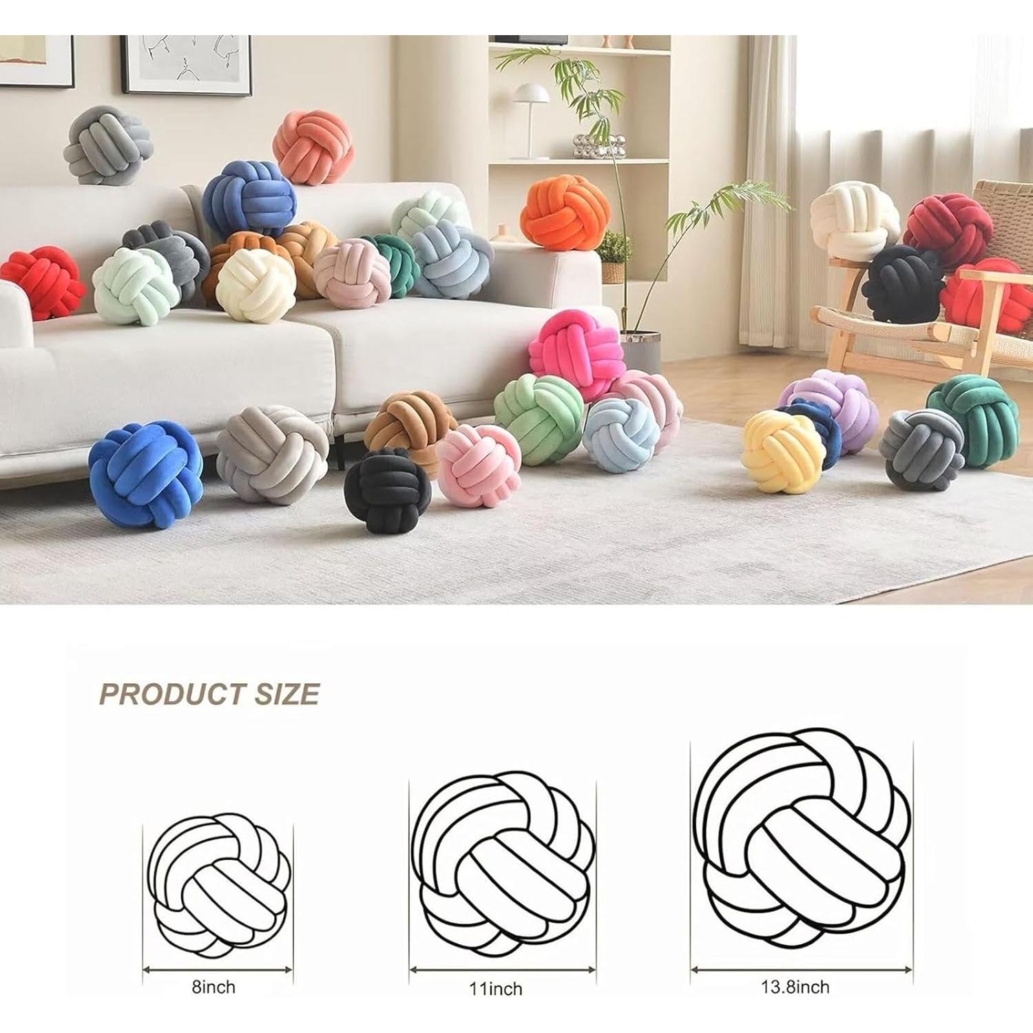 Almohada decorativa redonda LUSJNGE 28 cm terciopelo rosa