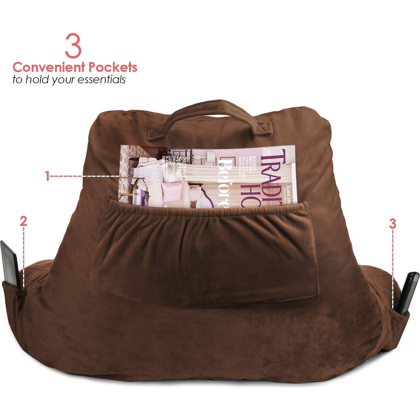 Almohada de Lectura Clara Clark Mediana Espuma Viscoelástica Marrón