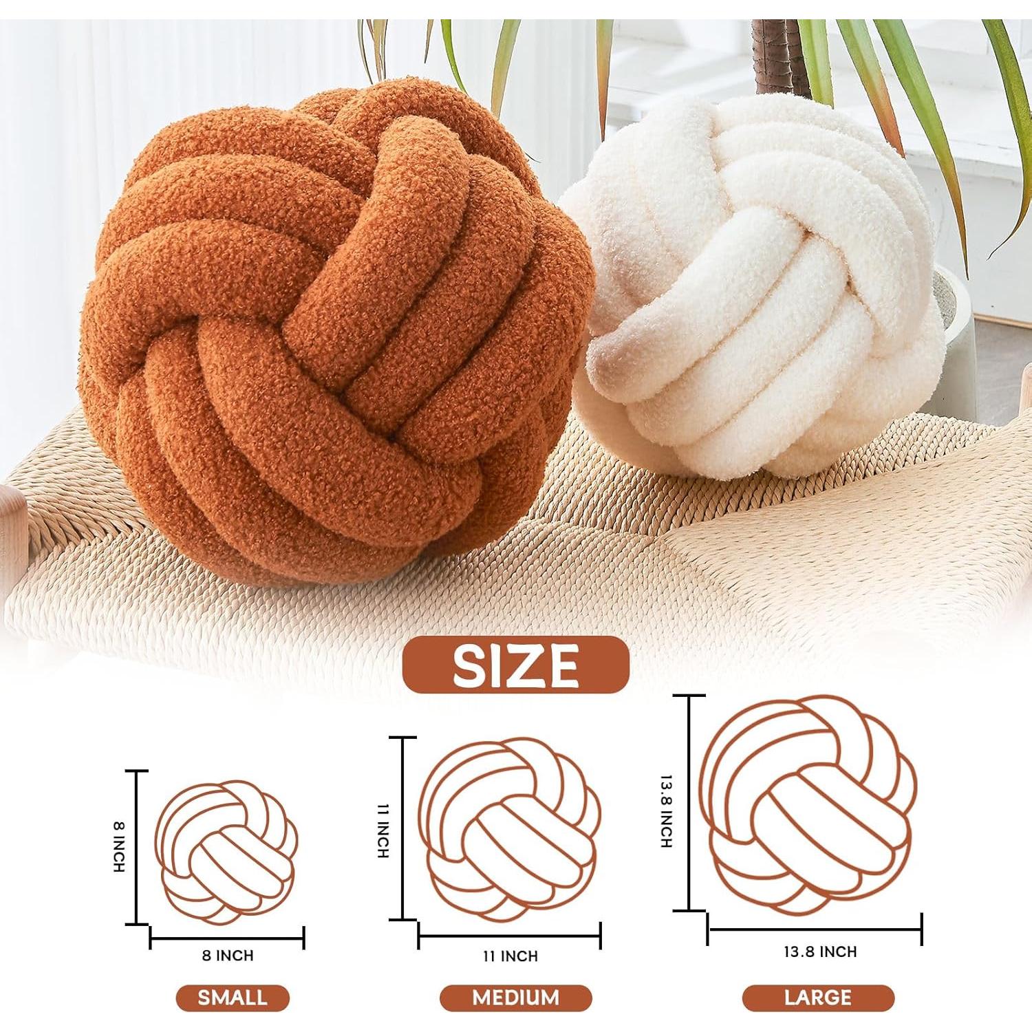 Almohada Decorativa Redonda LUSJNGE 28 cm Marfil Suave