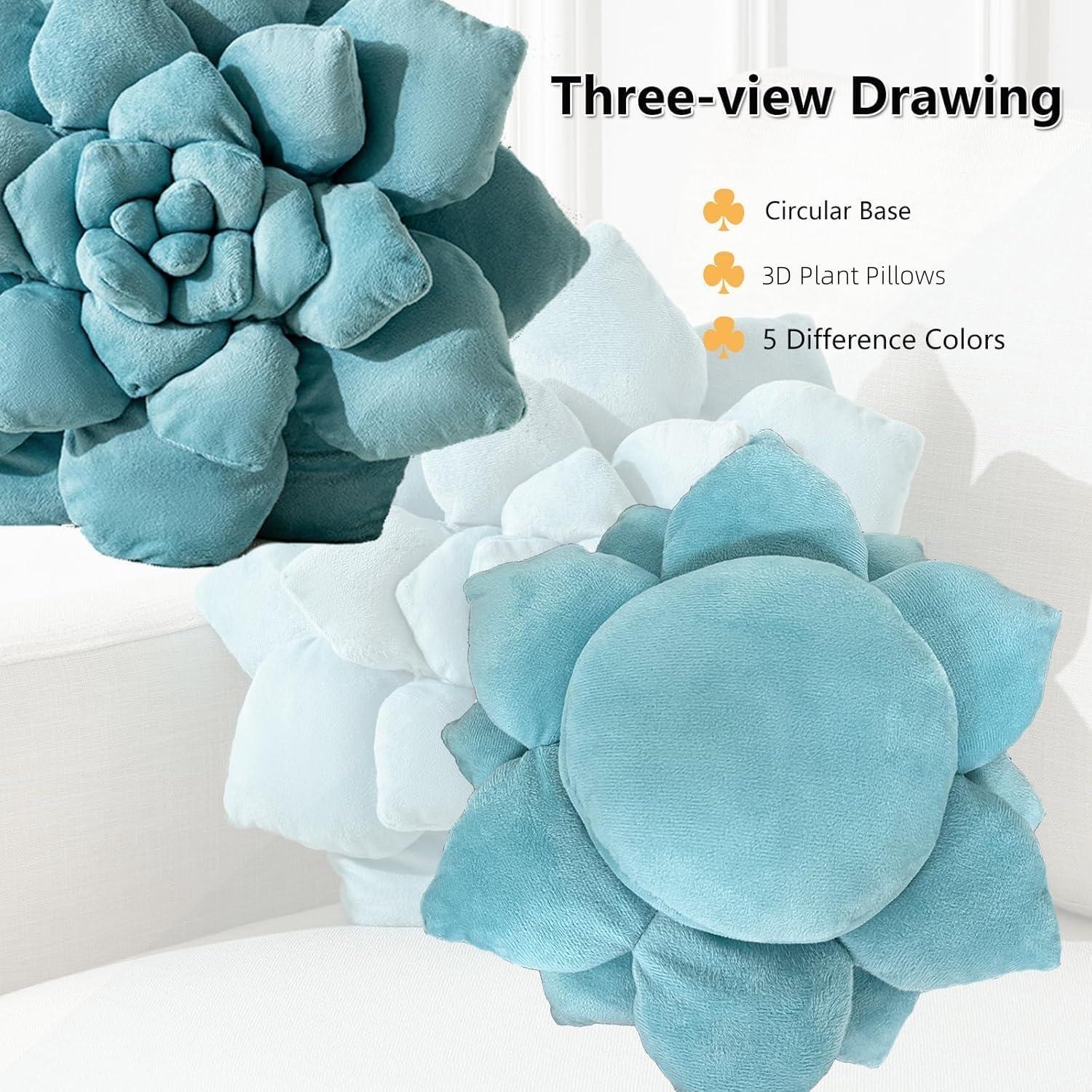 Almohada Decorativa Gerlisay 45 cm Flor Terracota Suave