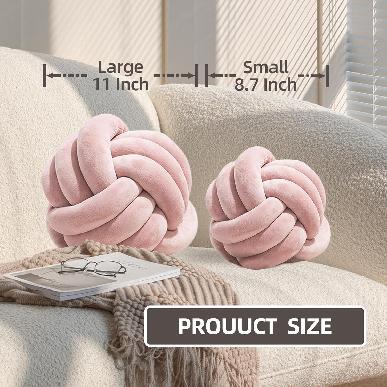 Almohadas Decorativas Wadser 28 cm Bola Anudada Marfil 2 Pcs