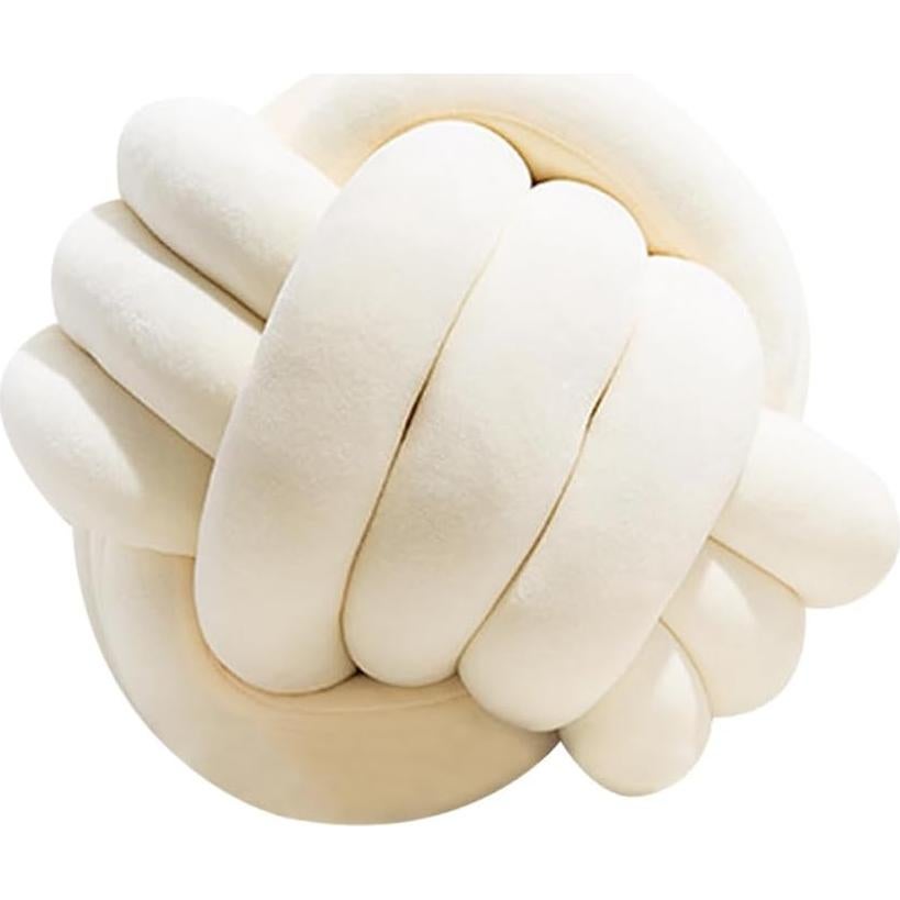 Almohadas Decorativas Wadser 28 cm Bola Anudada Marfil 2 Pcs