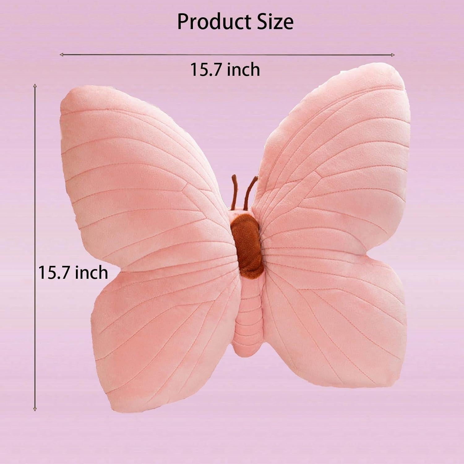 Almohada Decorativa Mariposa Karoeiwa Rosa 40 x 40 cm