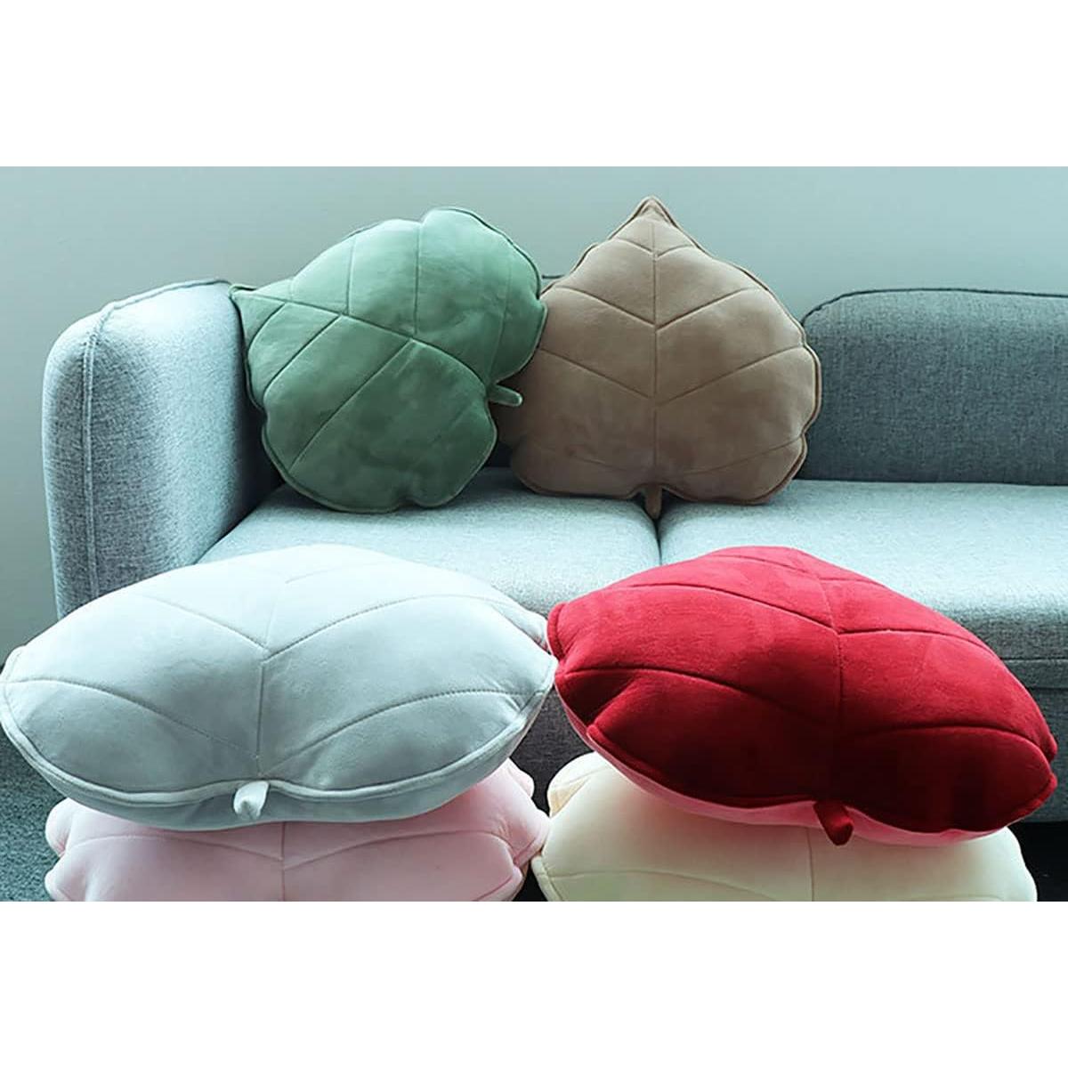 Almohada Decorativa GEXUANCHEN Hoja 50x50cm Gris Oscuro