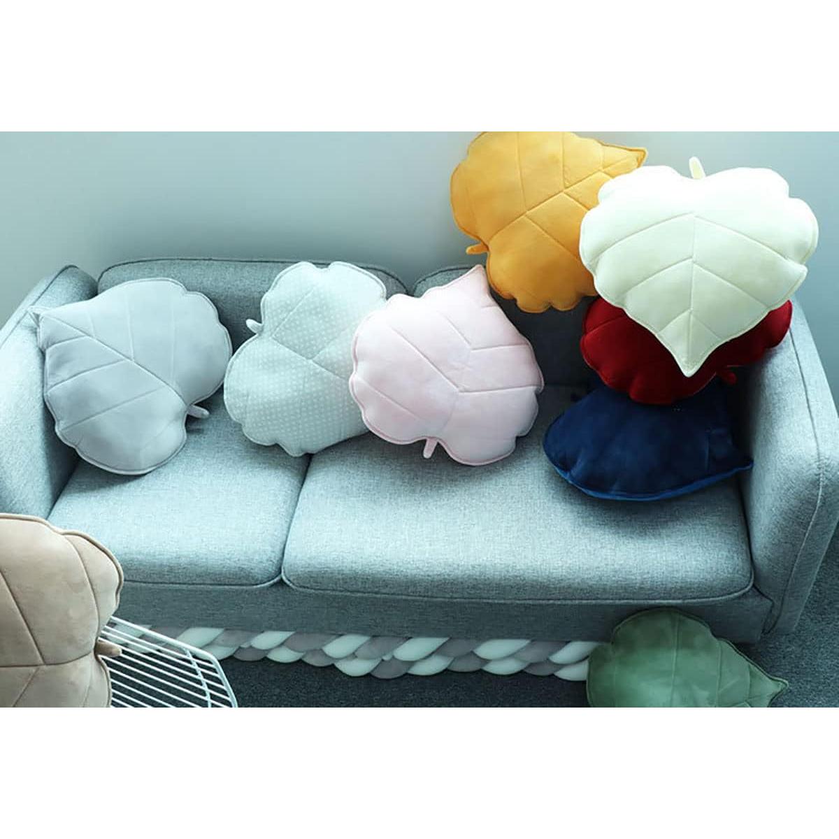 Almohada Decorativa GEXUANCHEN Hoja 50x50cm Gris Oscuro