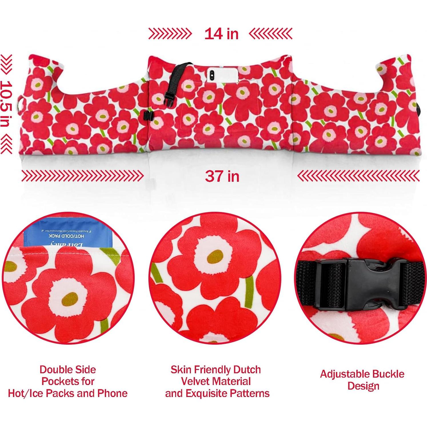 Almohada Postoperatoria Oplnysw para Mastectomía - Rojo Flor