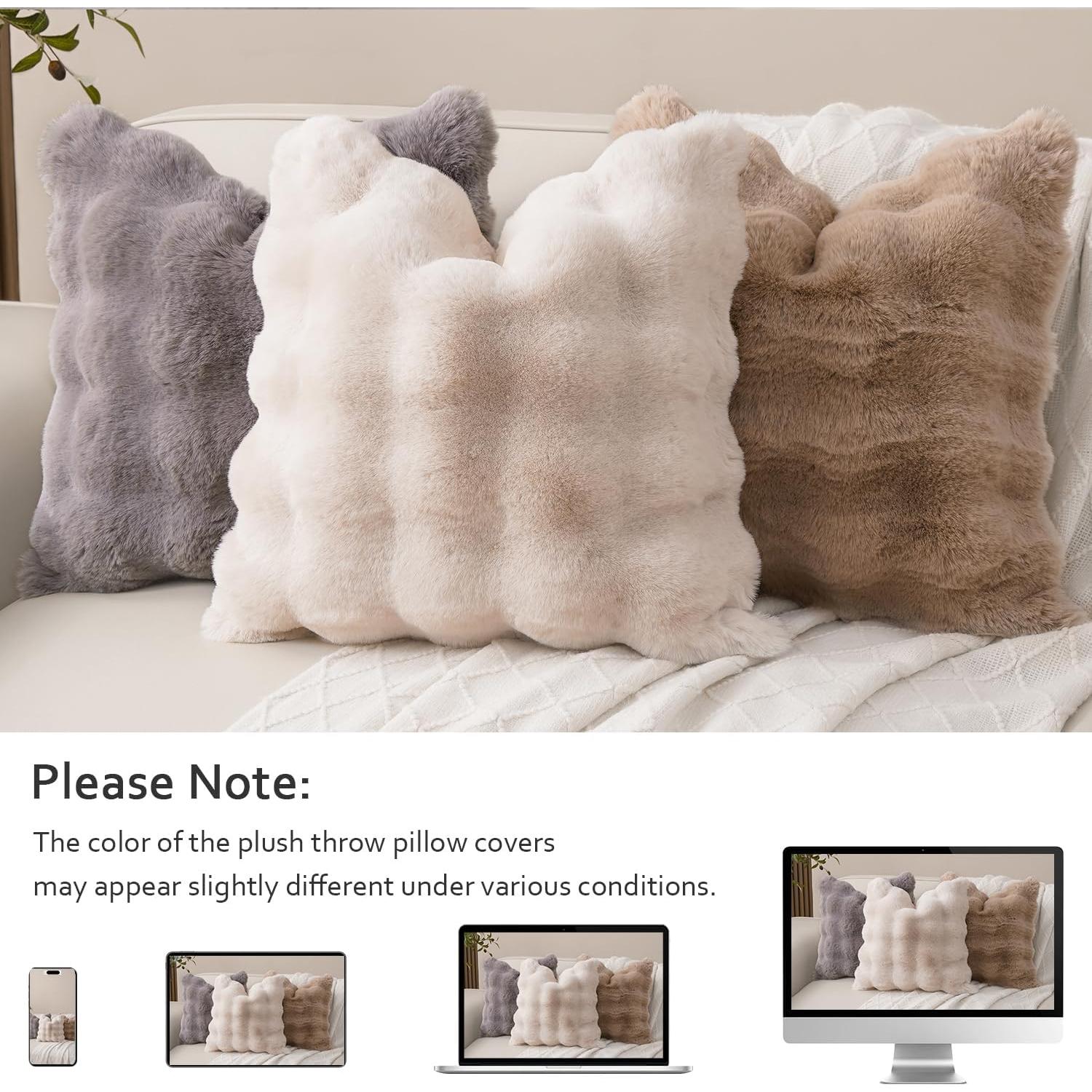 Fundas de Cojín de Piel Sintética Somahe 45x45 cm Juego de 2