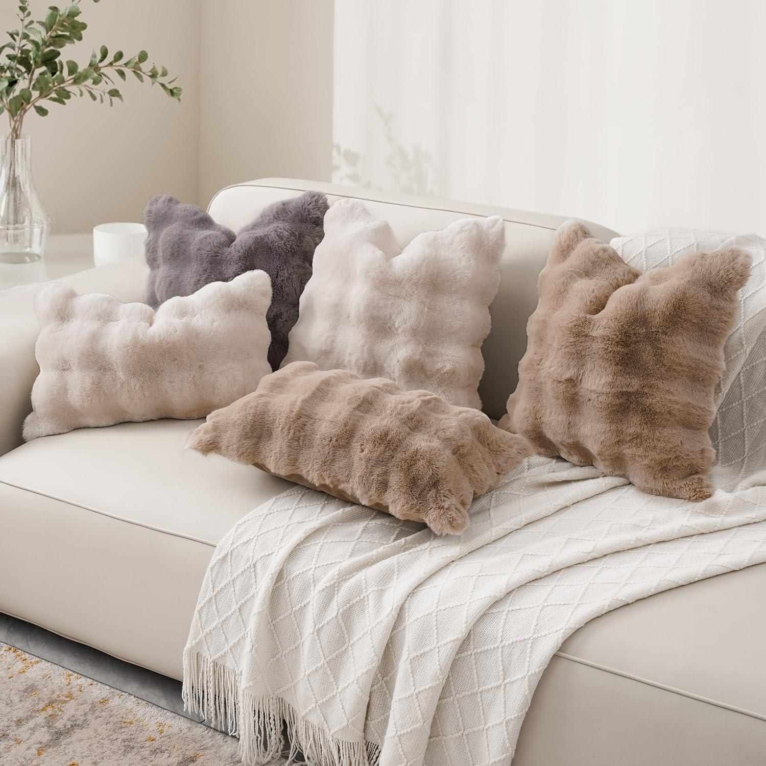 Fundas de Cojín de Piel Sintética Somahe 45x45 cm Juego de 2