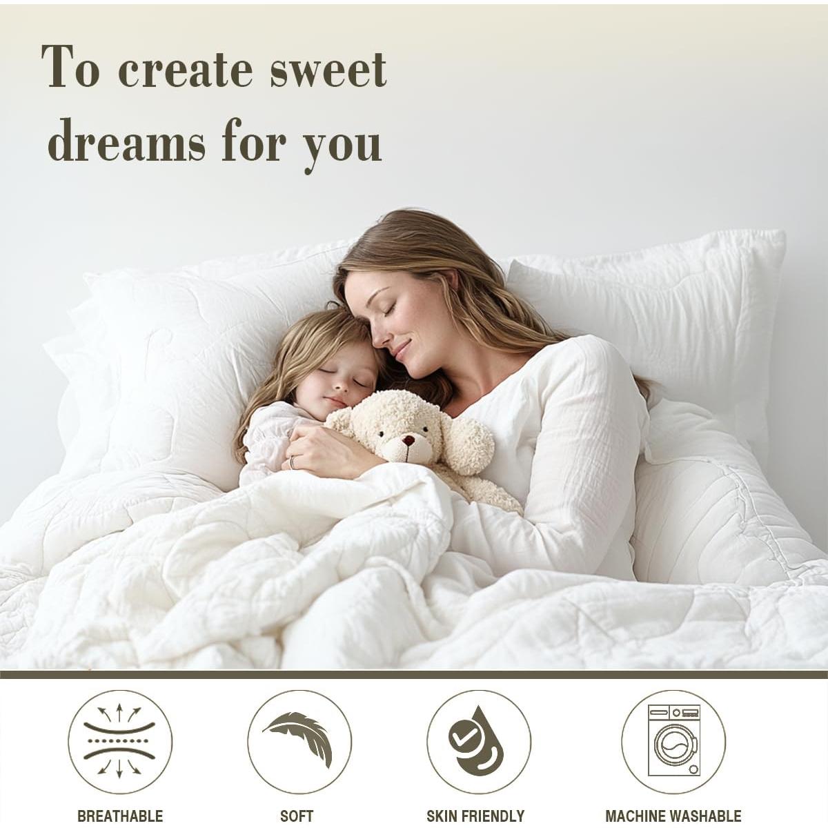 Juego de Edredón Rey jejeloiu Sol Luna Microfibra Floral