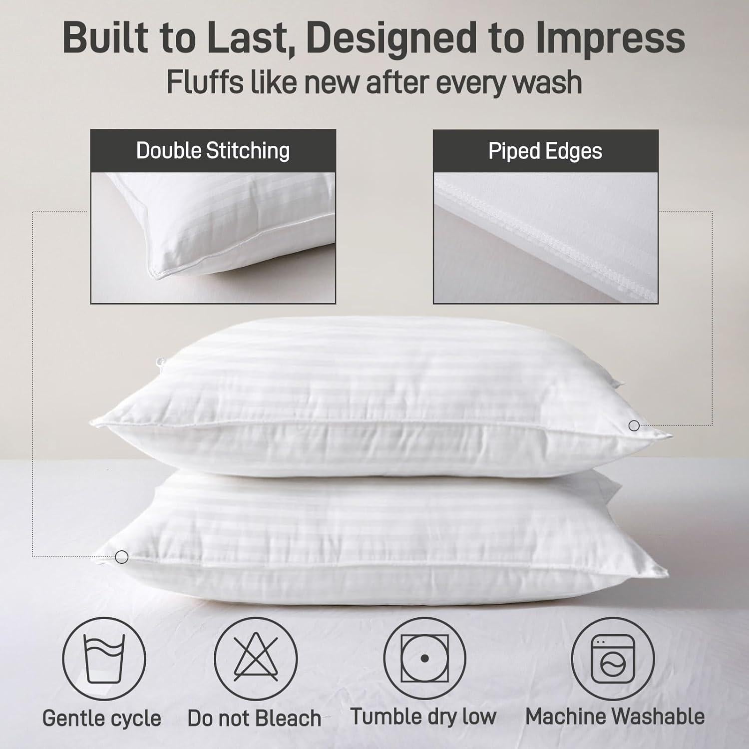 Almohada King Paxavofa Hipoalergénica Algodón Suave