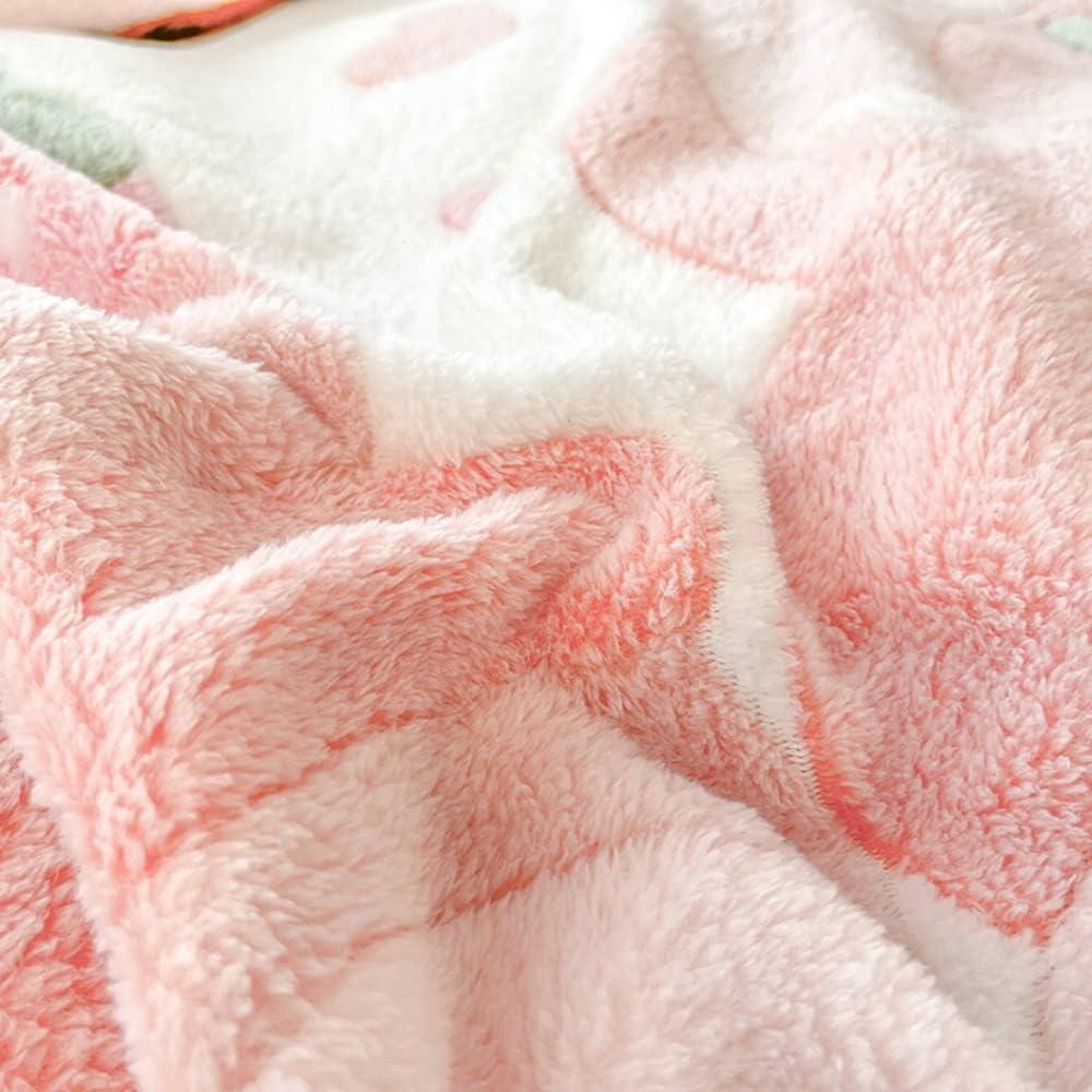 Funda de Almohada Kawaii CinYana Rosa Fresa - 2 Piezas 50.8x66cm