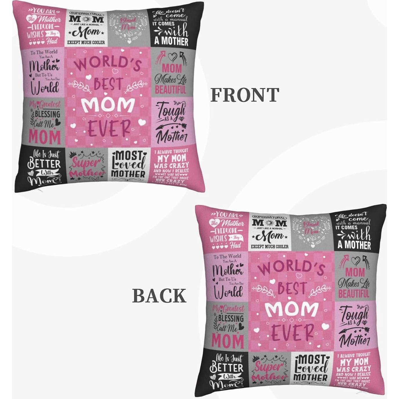 Funda de Cojín Decorativa Whasnrt 45x45cm para Mamá