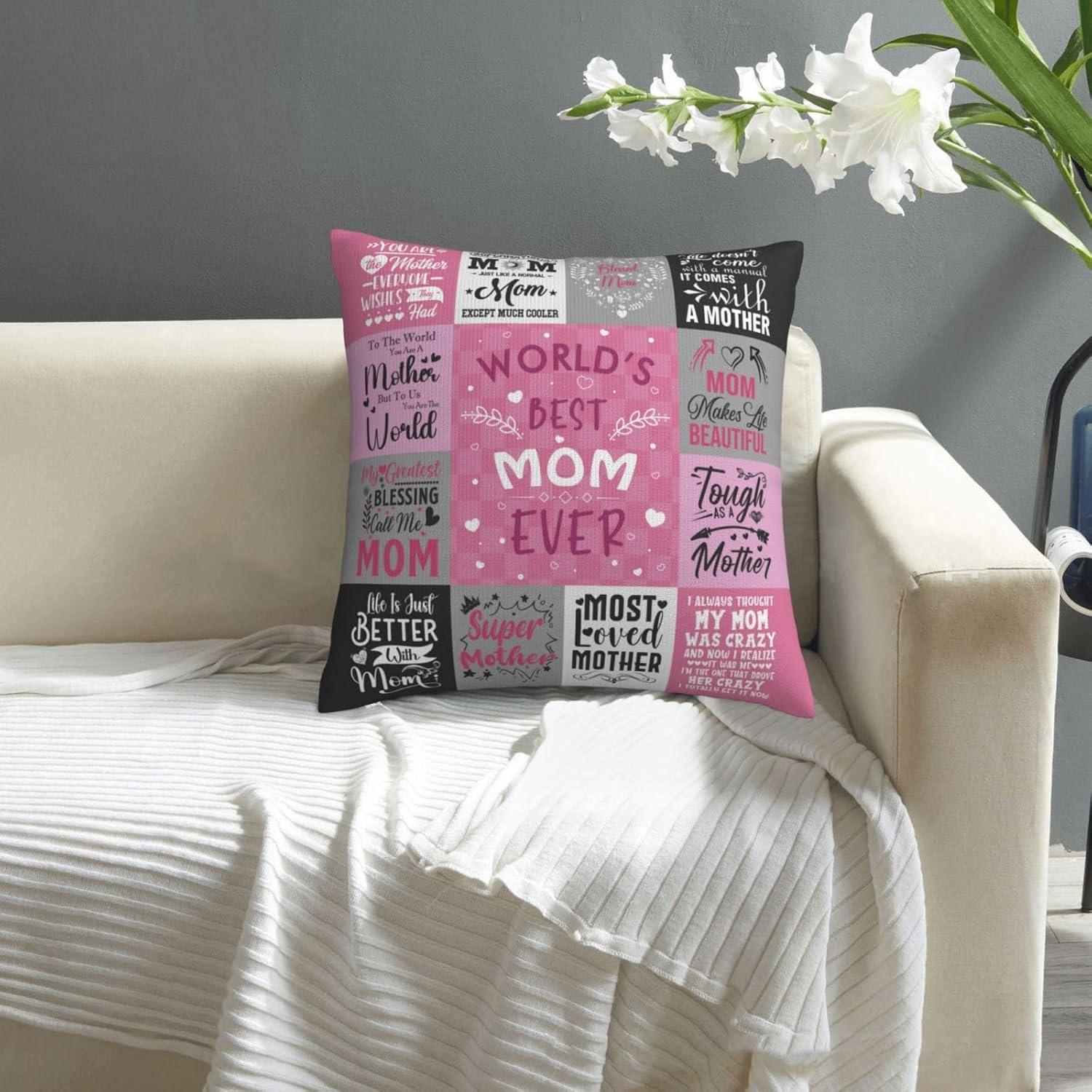 Funda de Cojín Decorativa Whasnrt 45x45cm para Mamá