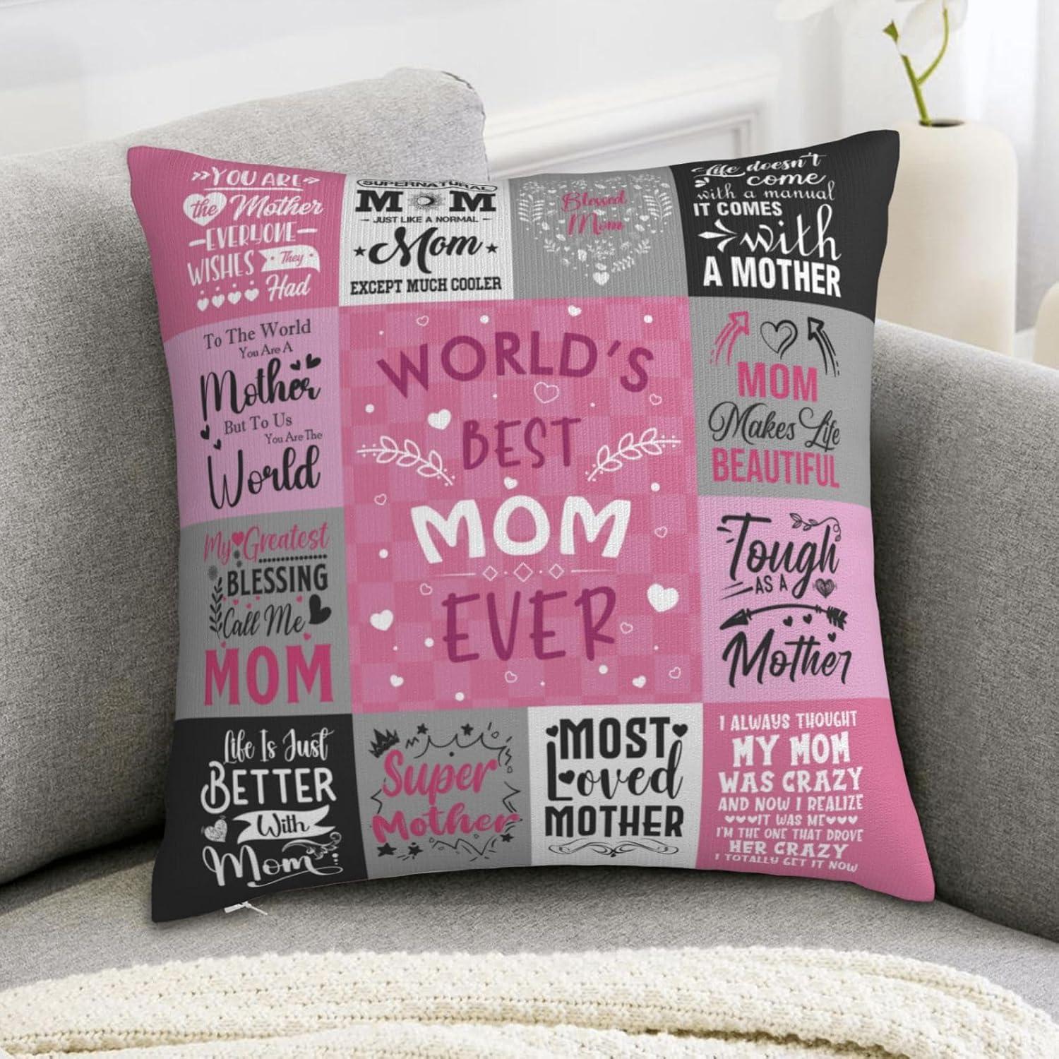 Funda de Cojín Decorativa Whasnrt 45x45cm para Mamá