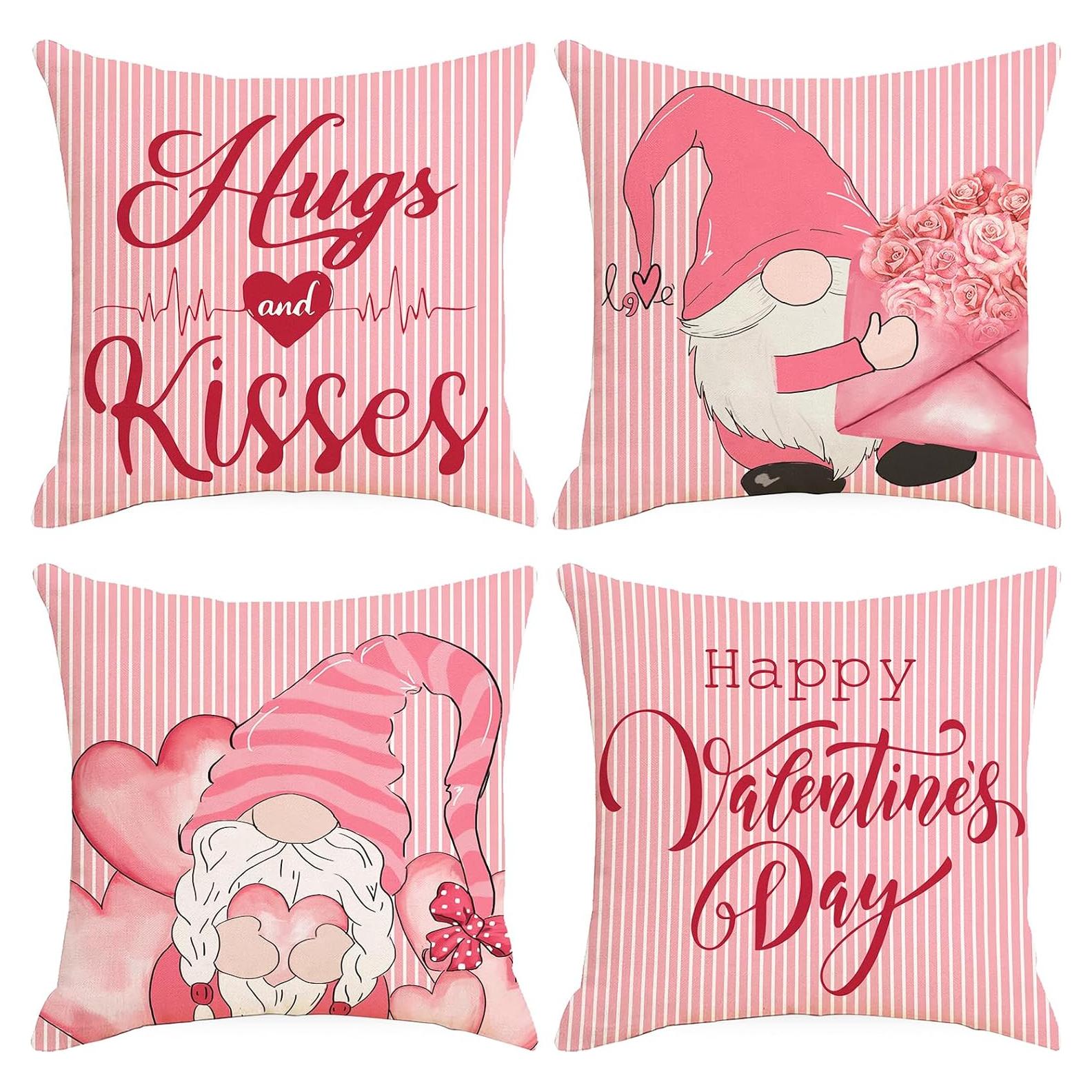 Fundas de Almohada Decorativas POPCLAP 45x45 cm Set de 4 Rosa