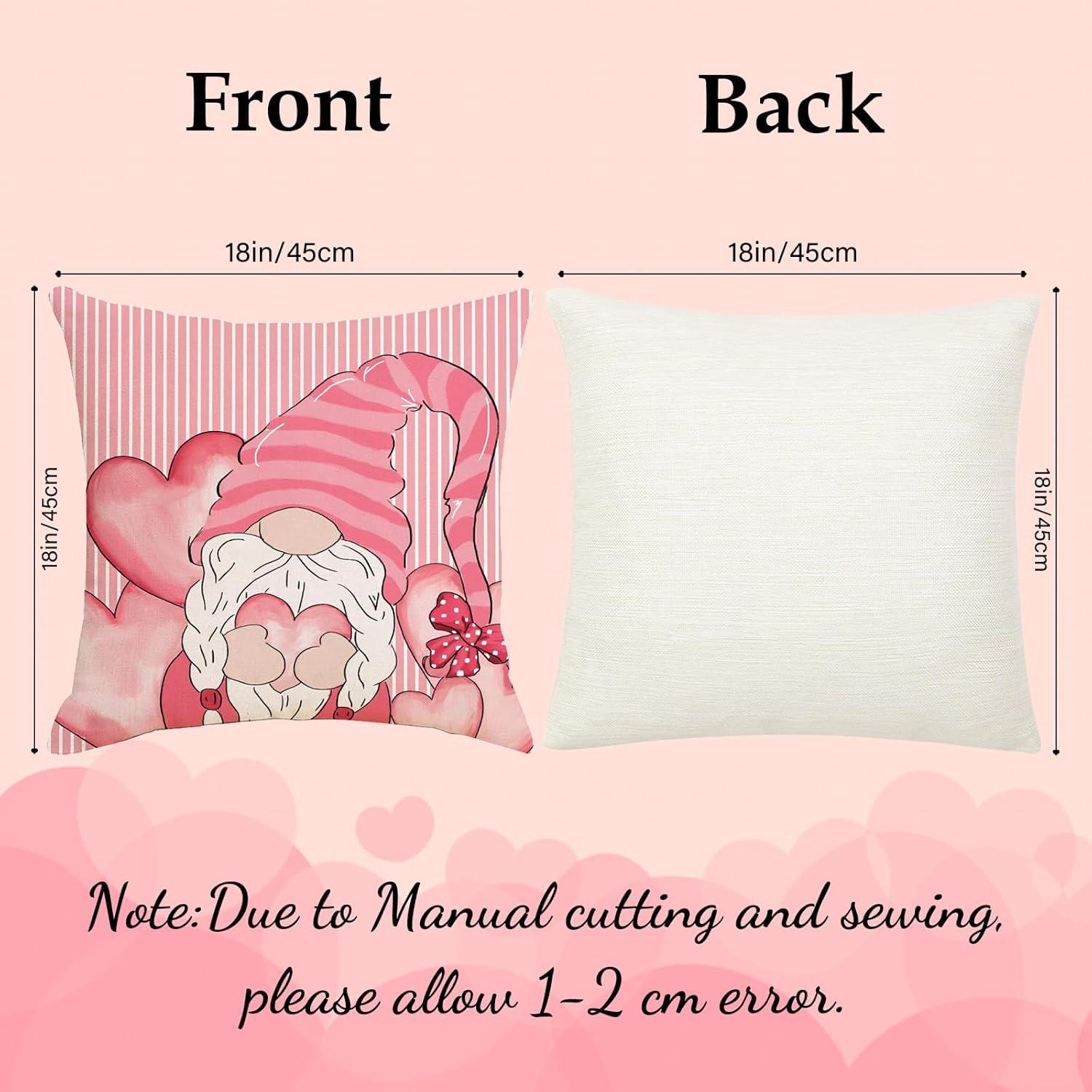 Fundas de Almohada Decorativas POPCLAP 45x45 cm Set de 4 Rosa