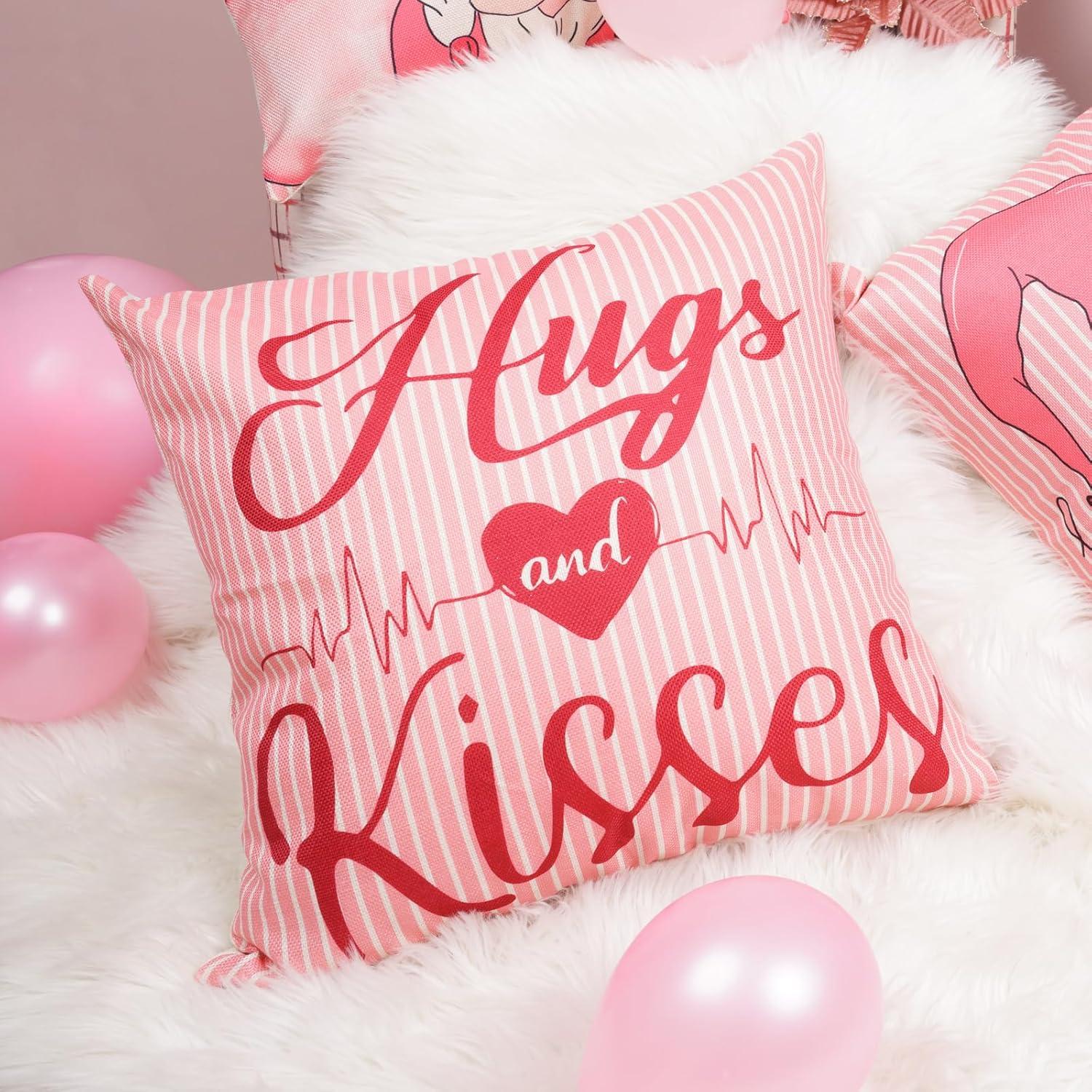 Fundas de Almohada Decorativas POPCLAP 45x45 cm Set de 4 Rosa