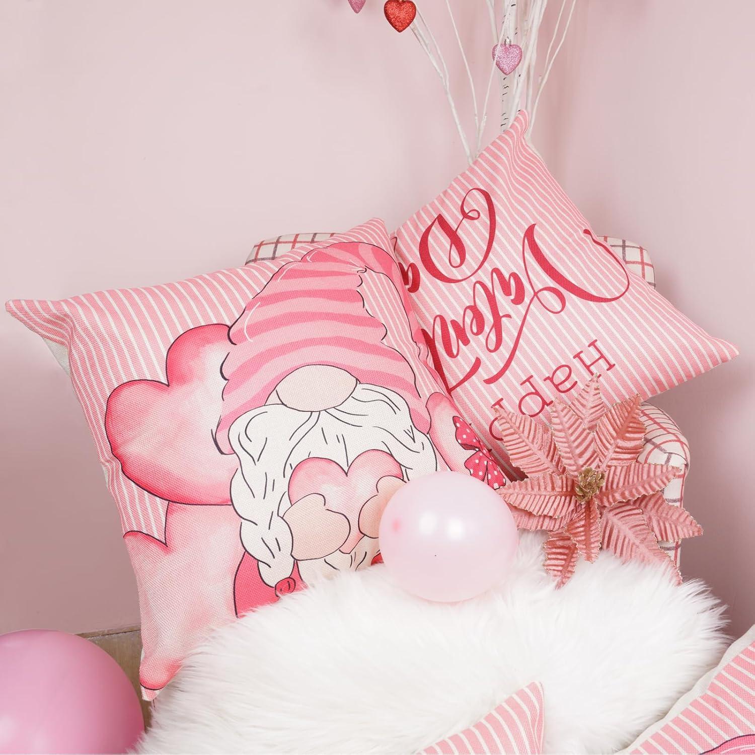 Fundas de Almohada Decorativas POPCLAP 45x45 cm Set de 4 Rosa