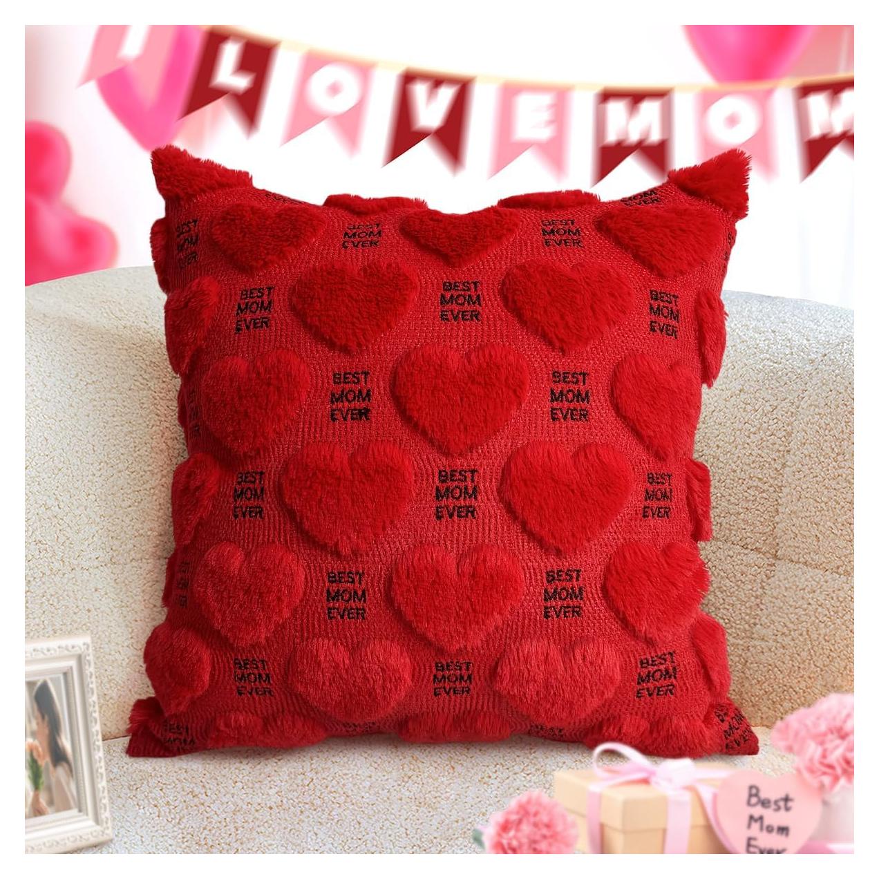 Funda de Cojín Bordada OECTVD 45x45 cm Mejor Mamá