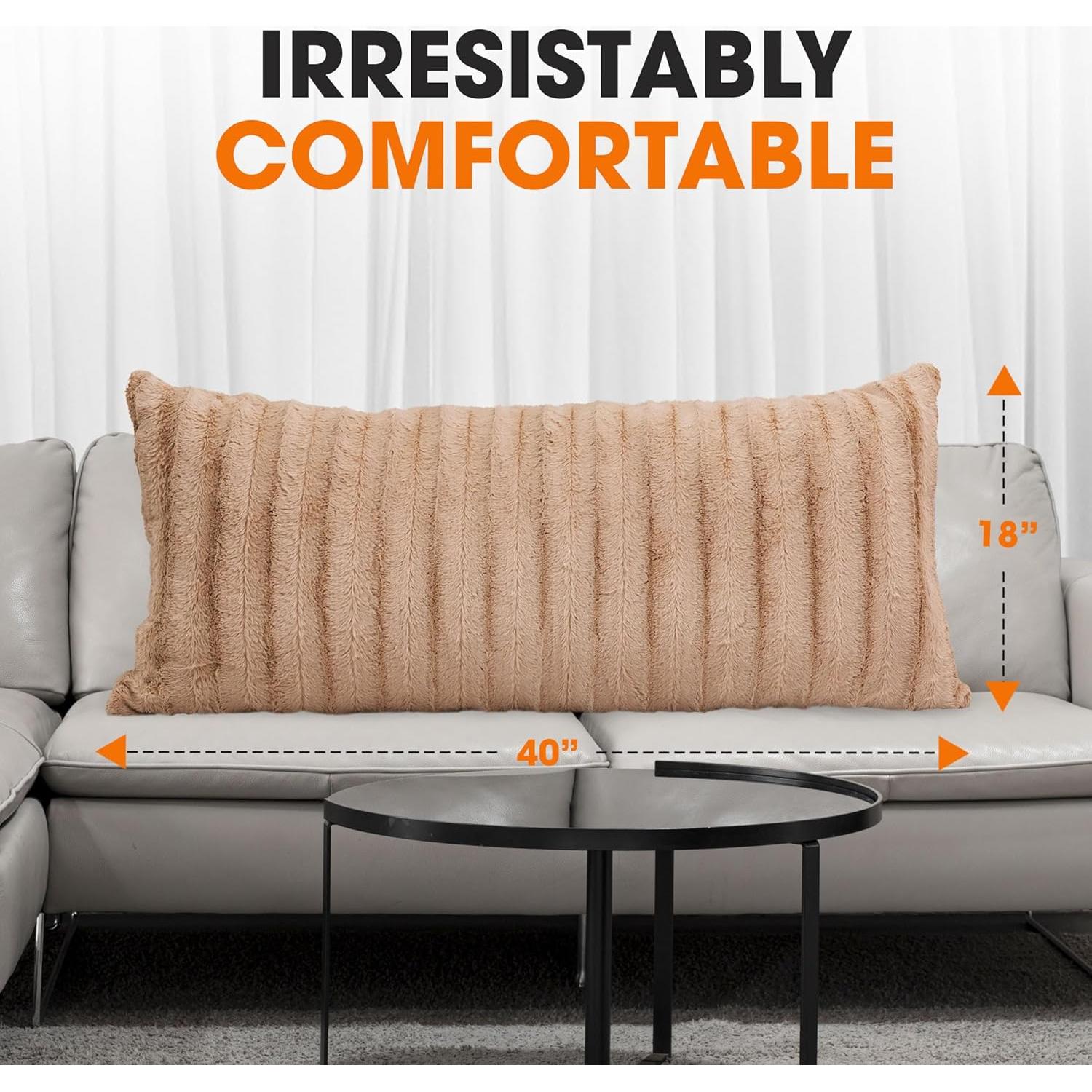 Almohada de Cuerpo Largo Colección Cheer Piel Sintética 45x102 cm