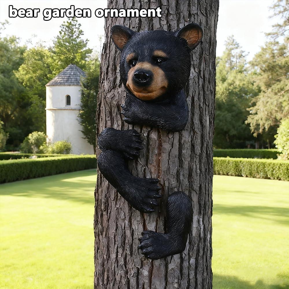 Estatua Decorativa Oso Negro Abrazador de Árbol - BRYNHILDSANS