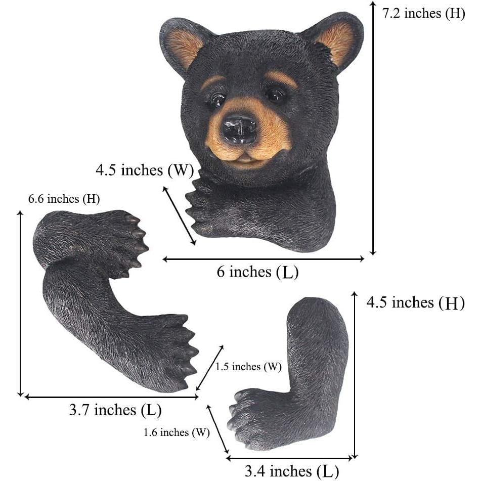 Estatua Decorativa Oso Negro Abrazador de Árbol - BRYNHILDSANS