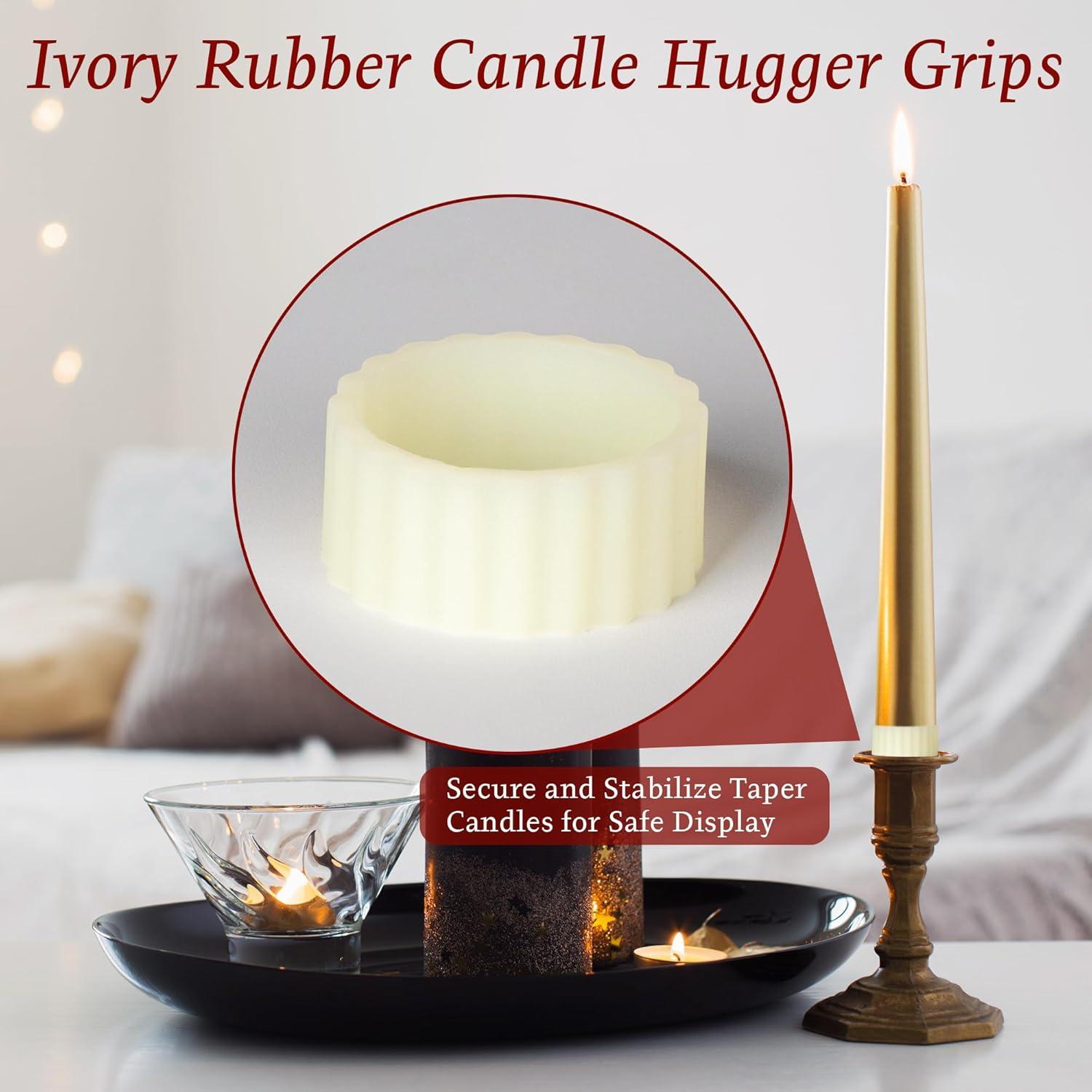 20 Soportes de Velas de Caucho Funria - Antideslizantes y Estables