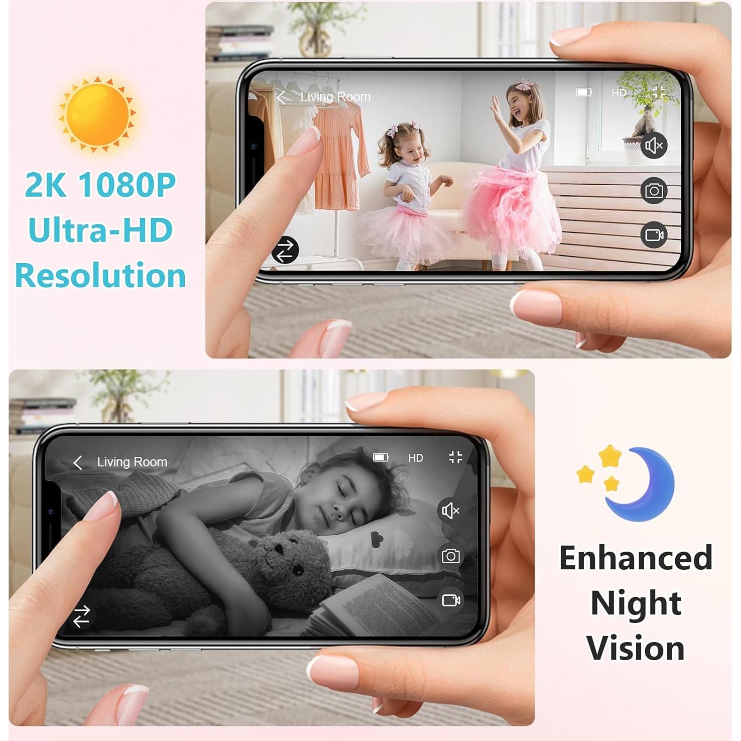 Cámara Inteligente MYPIN 2K para Videollamadas y Seguridad