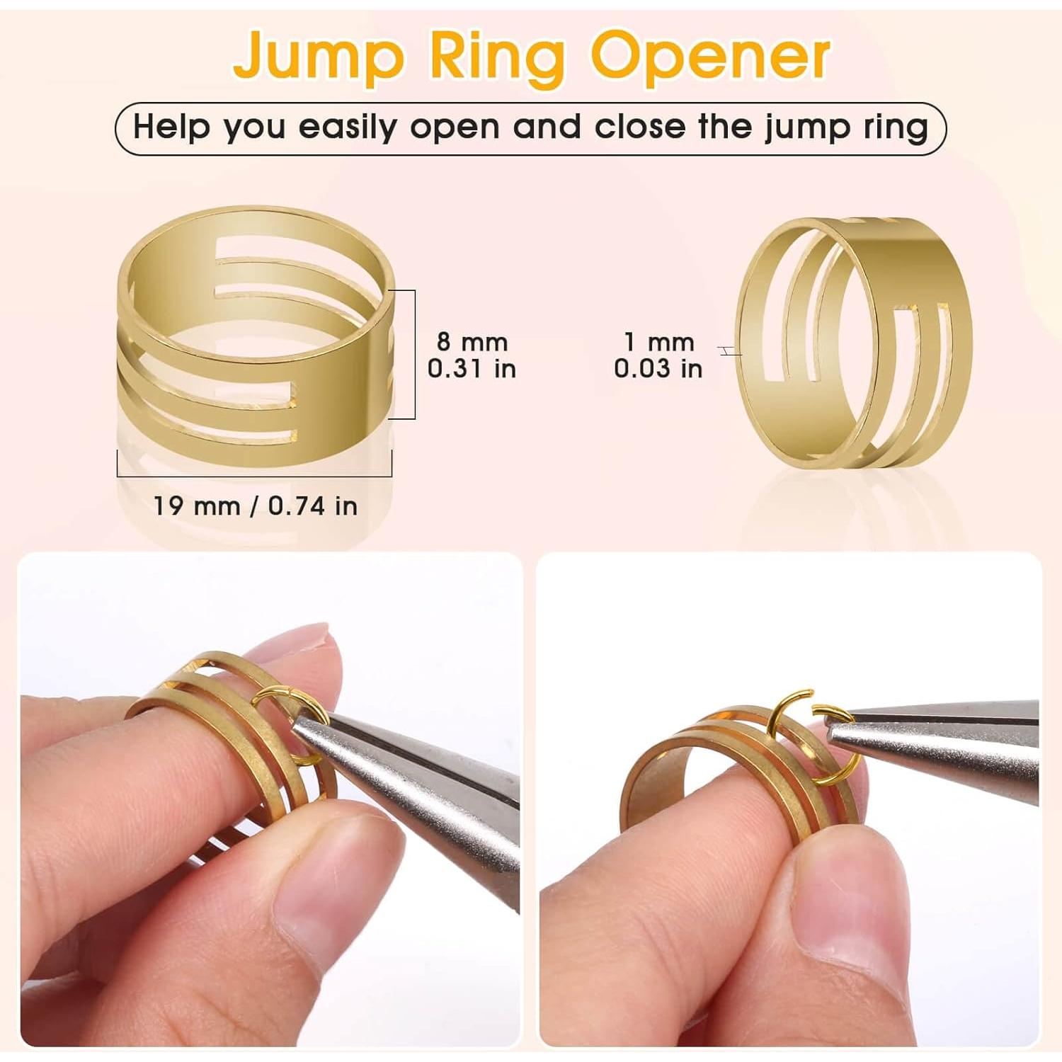 4600 Anillas de Salto Doradas PAXCOO + Herramienta Abridora